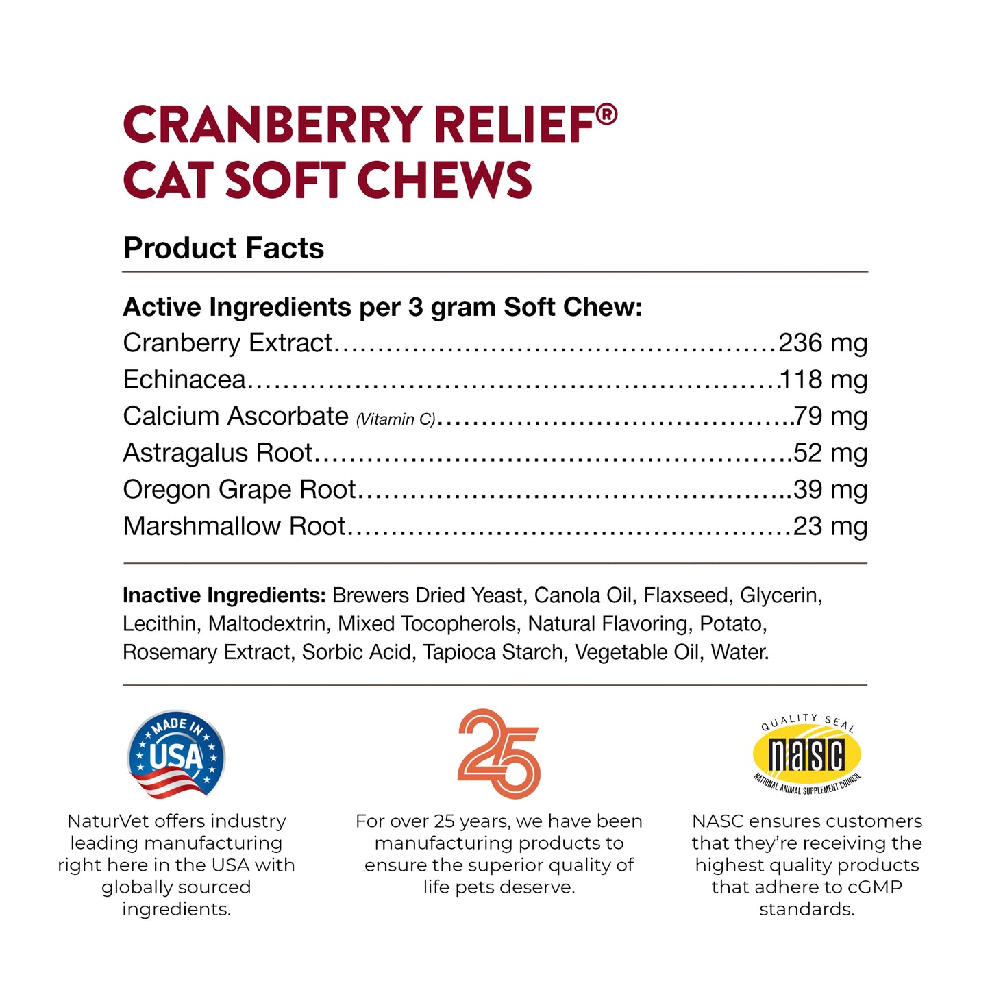 Cranberry Relief® Cat Soft Chews