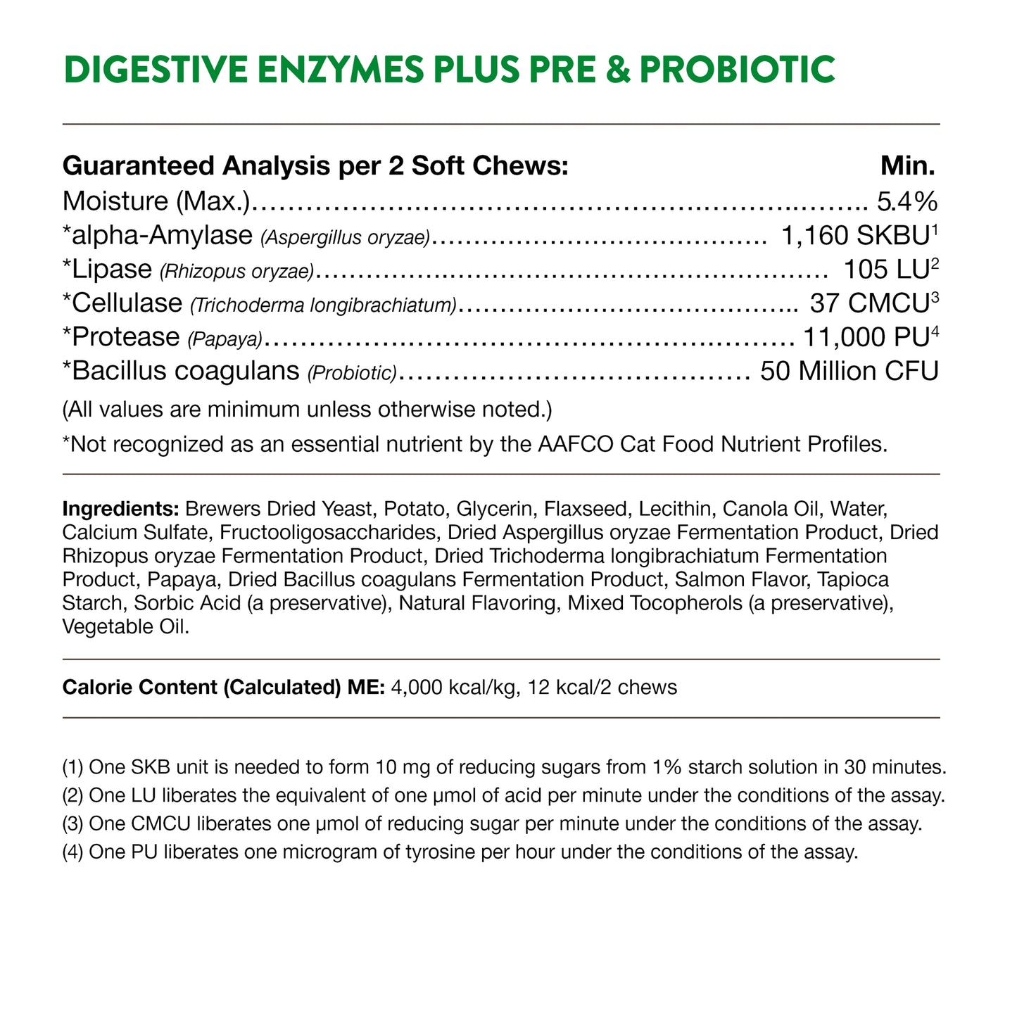 Digestive Enzymes Cat Soft Chews with Prebiotic & Probiotic