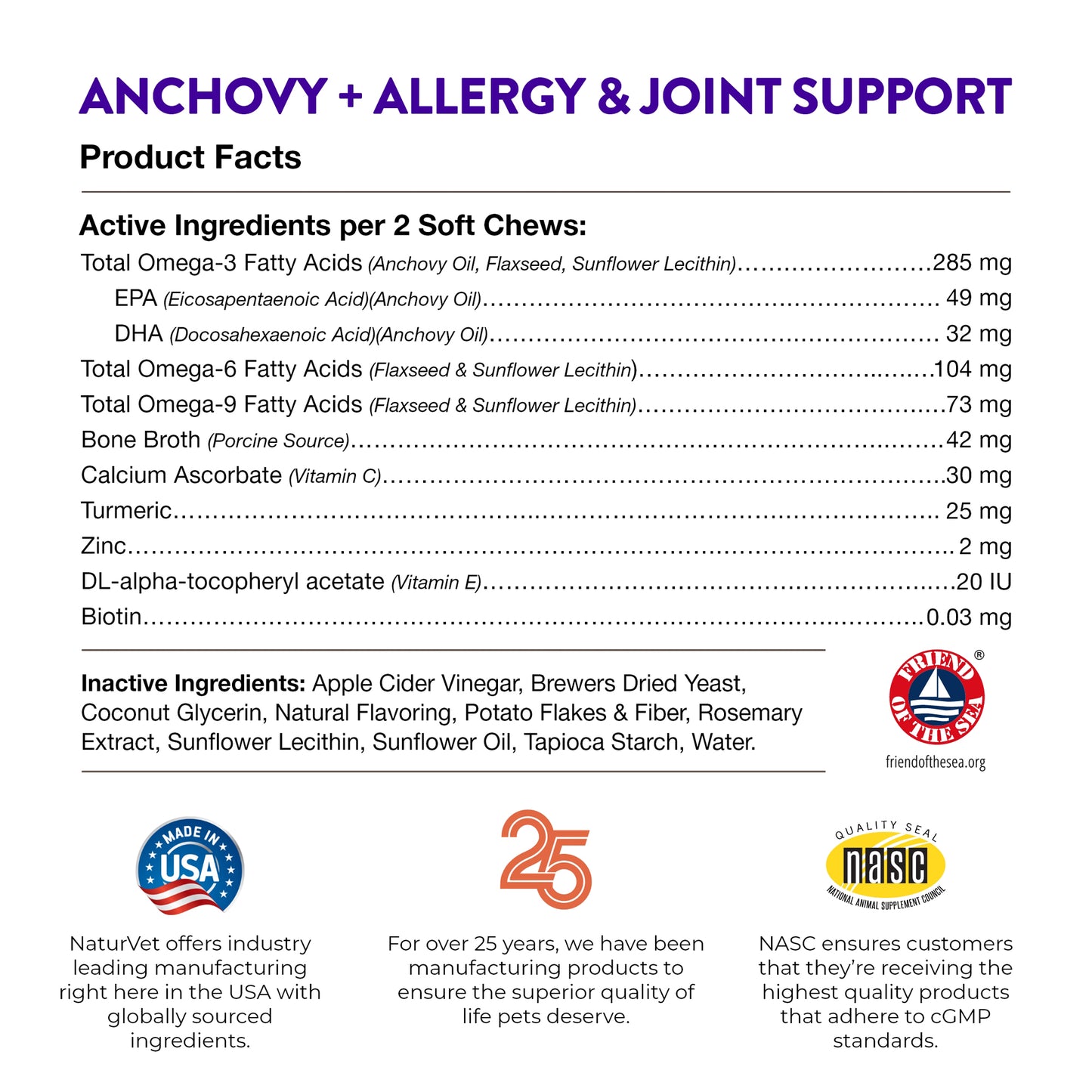 Evolutions - Anchovy + Allergy & Joint Support Soft Chews