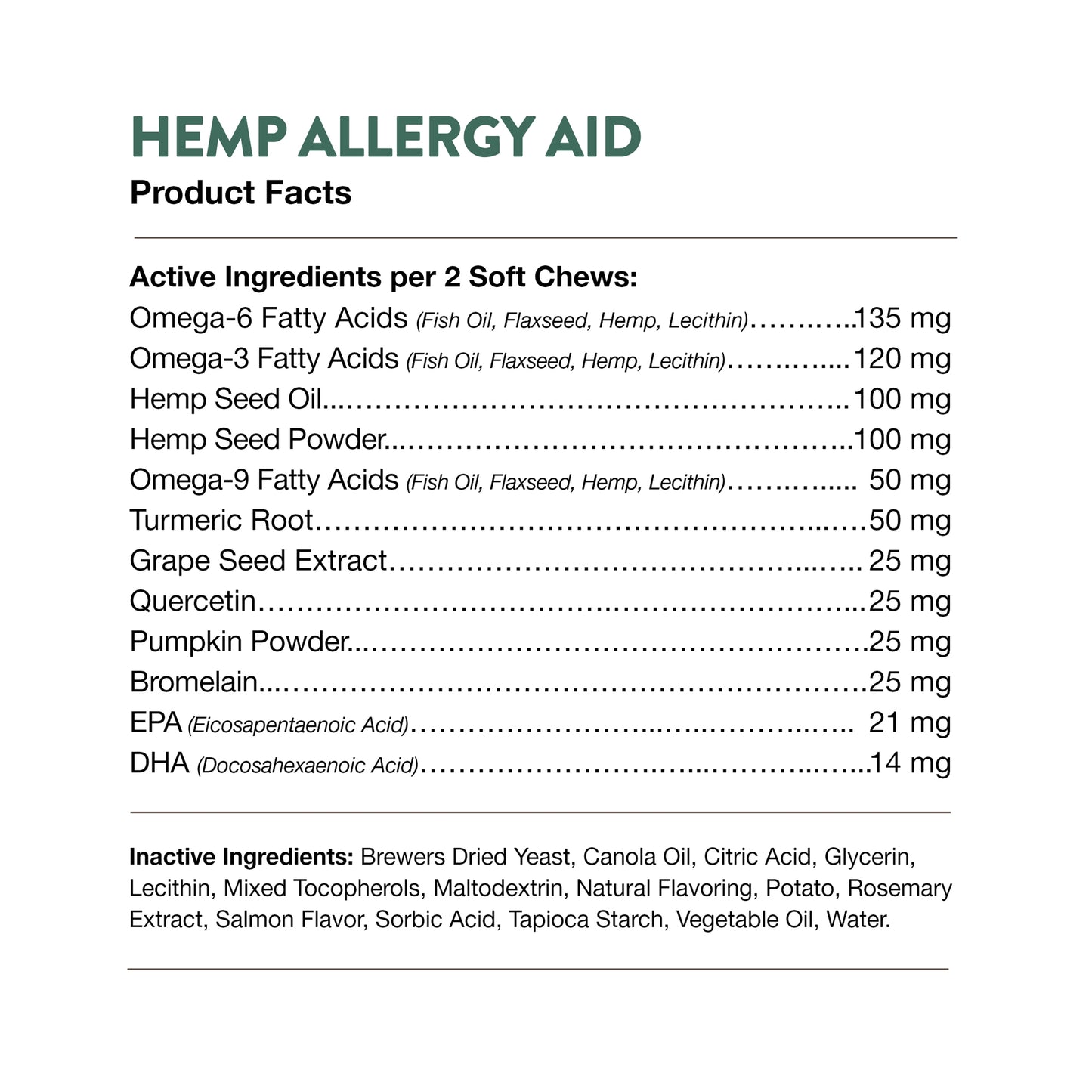 Hemp Allergy Aid Cat Soft Chews