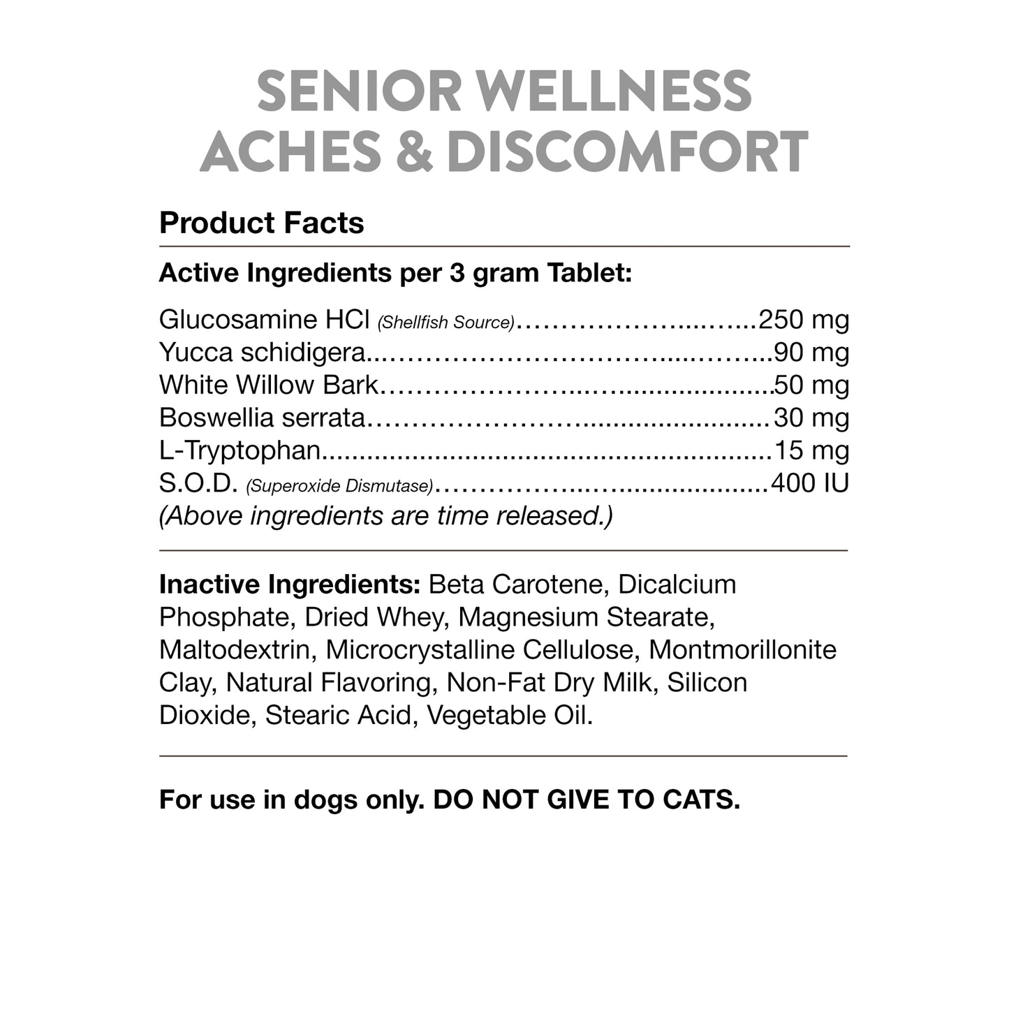 Senior Aches & Discomforts Chewable Tablets