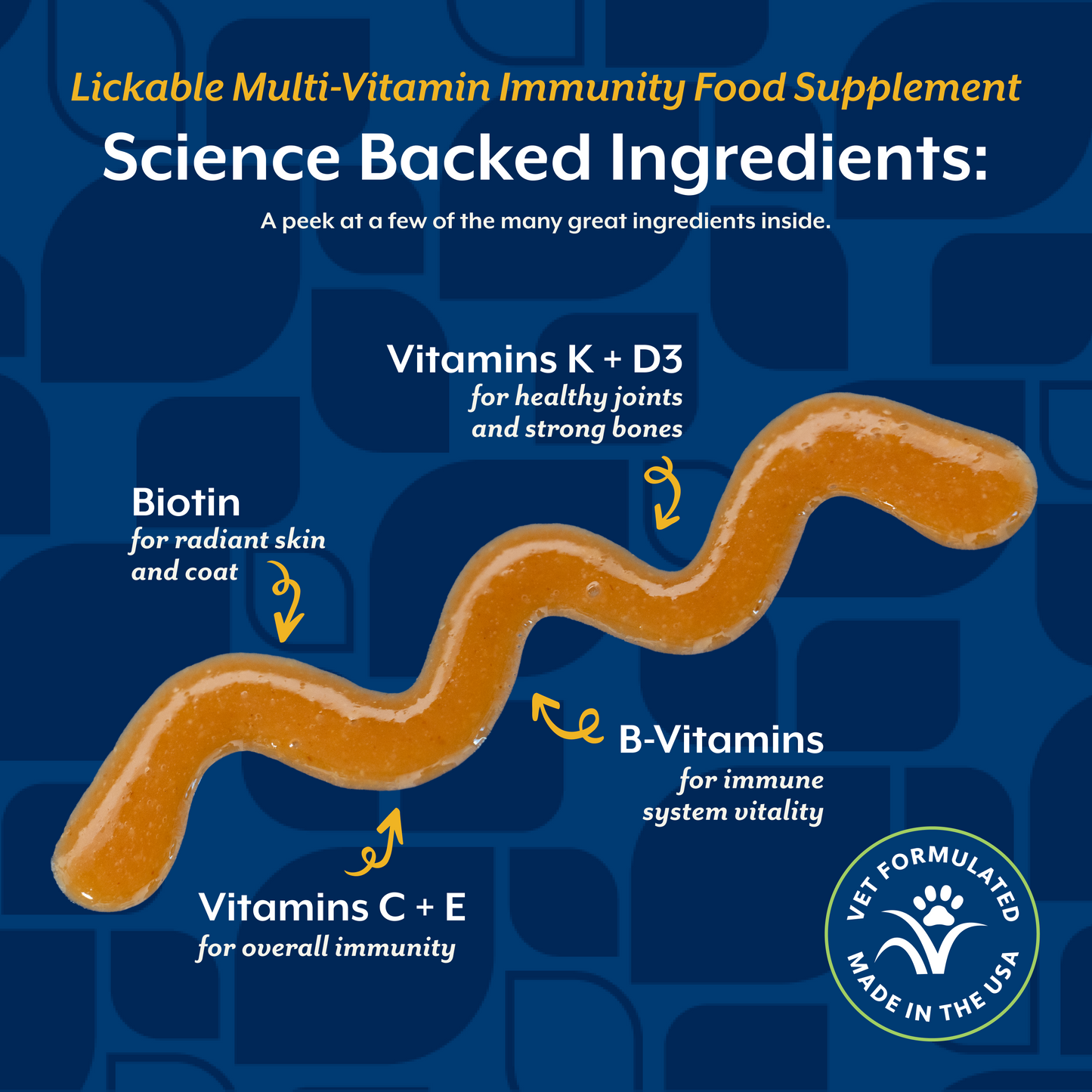 Lickable Multi-Vitamin Immunity Food Supplement