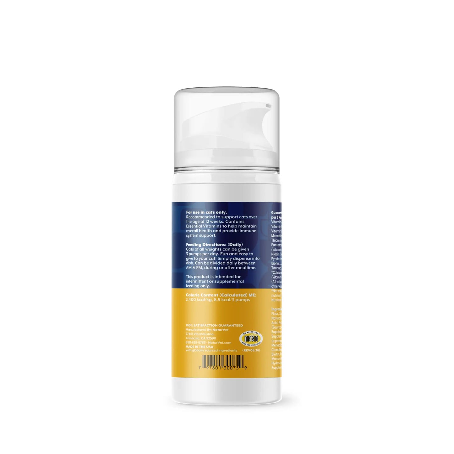 Lickable Multi-Vitamin Immunity Food Supplement for Cats