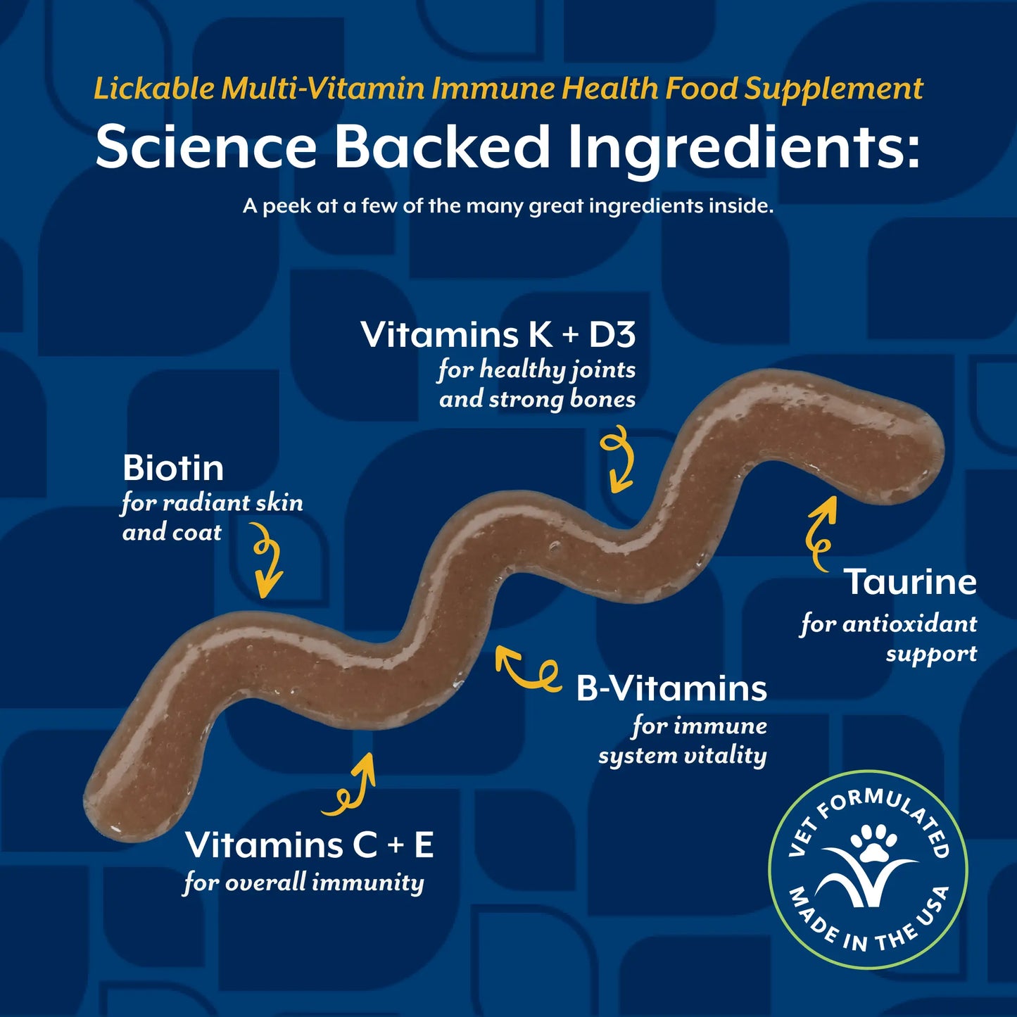 Lickable Multi-Vitamin Immunity Food Supplement for Cats