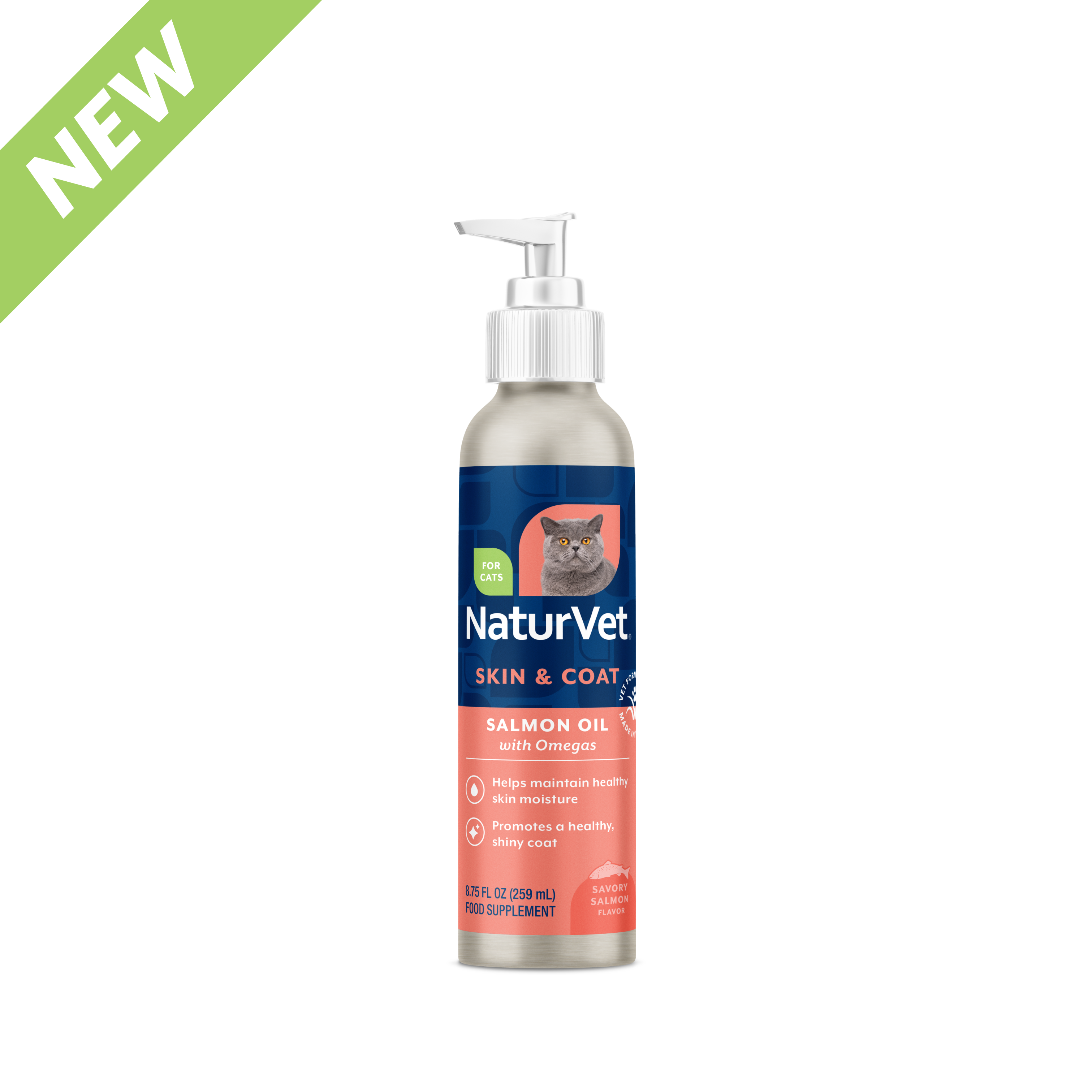 NaturVet Salmon Oil Supplement for Cats