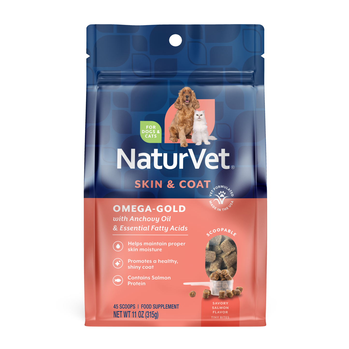 Omega-Gold Skin & Coat Scoopable Tiny Bites for Dogs and Cats