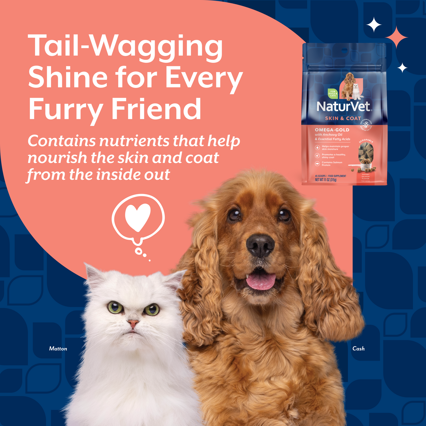 Omega-Gold Skin & Coat Scoopable Tiny Bites for Dogs and Cats