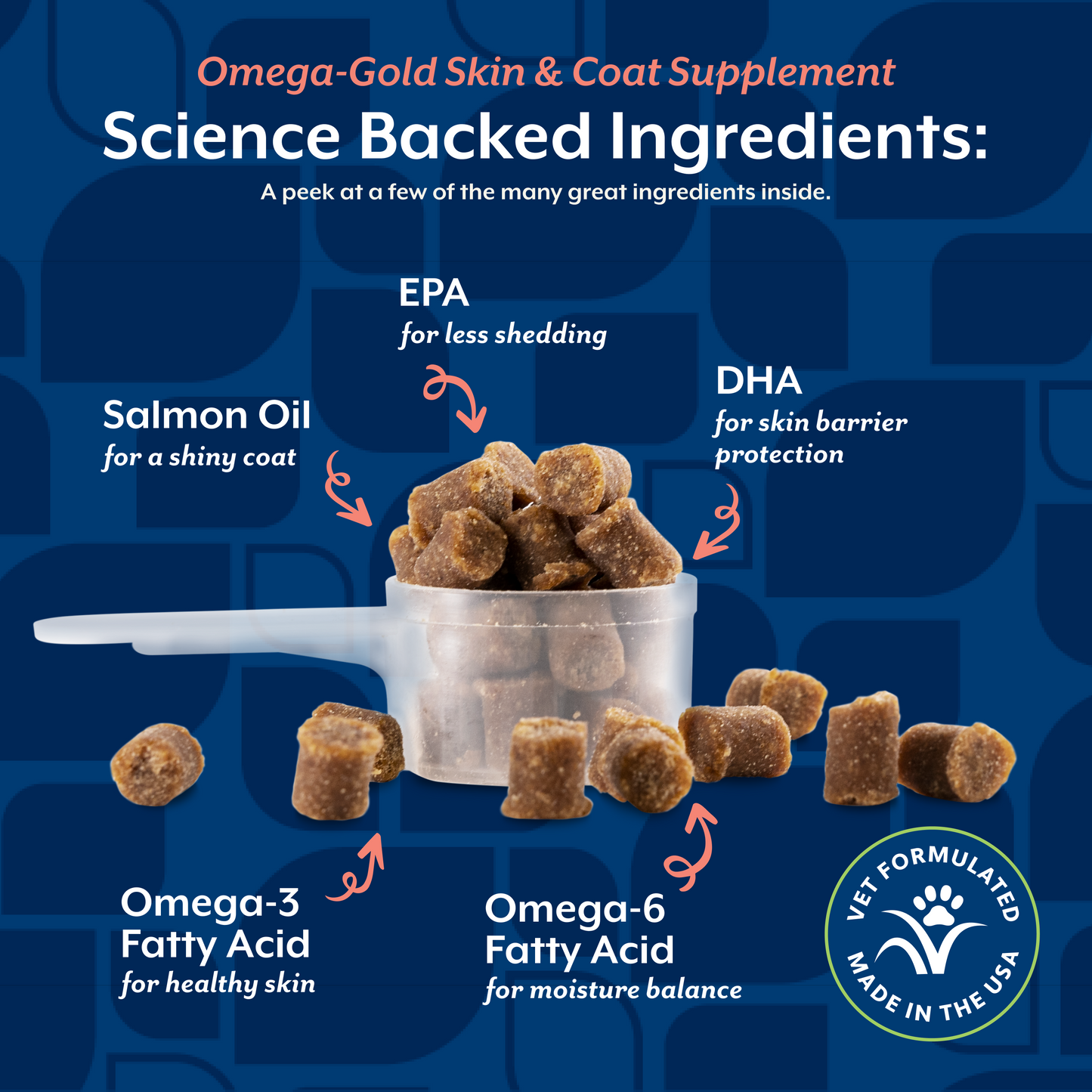 Omega-Gold Skin & Coat Scoopable Tiny Bites for Dogs and Cats