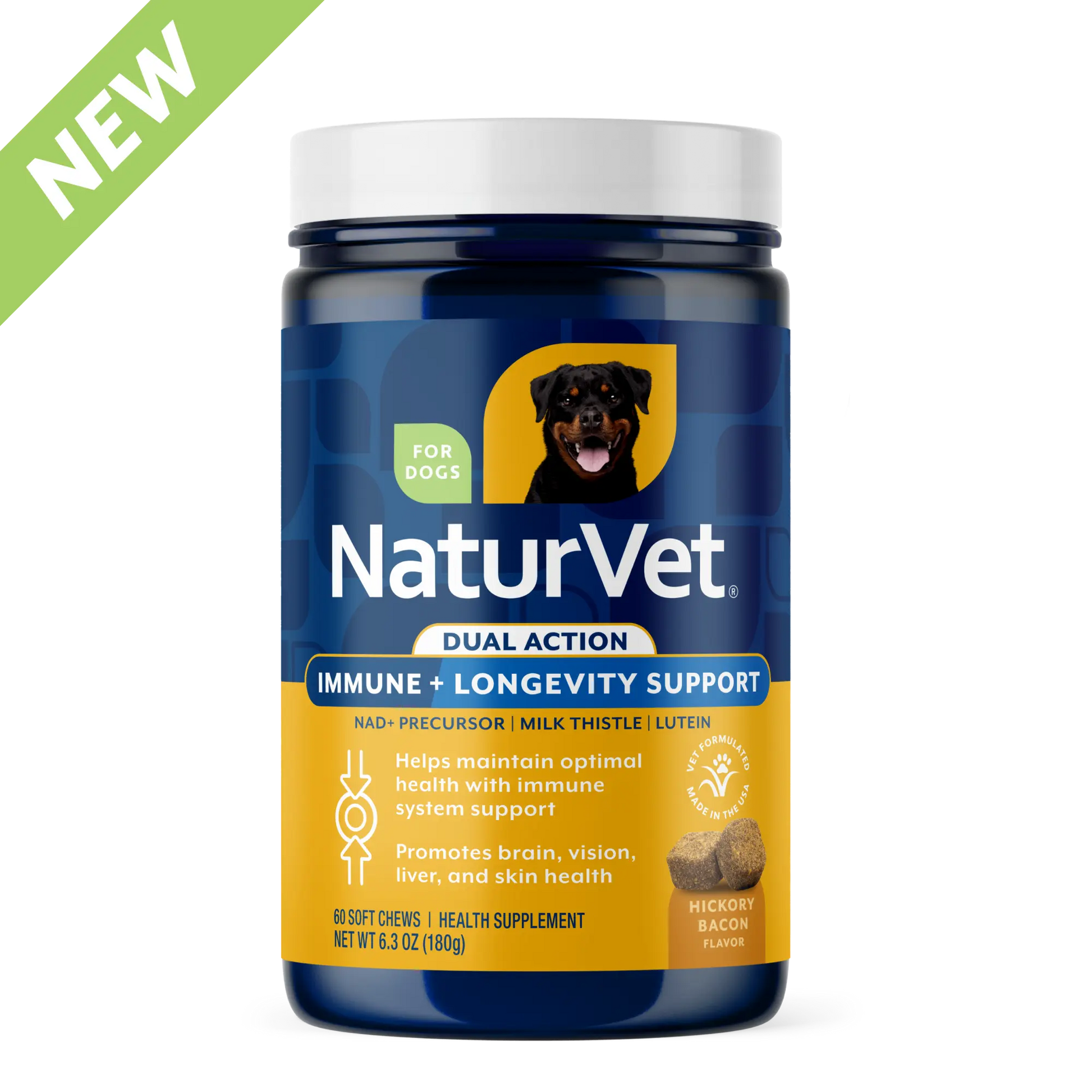 NaturVet Immunity + Longevity Dual Action Soft Chew Supplement
