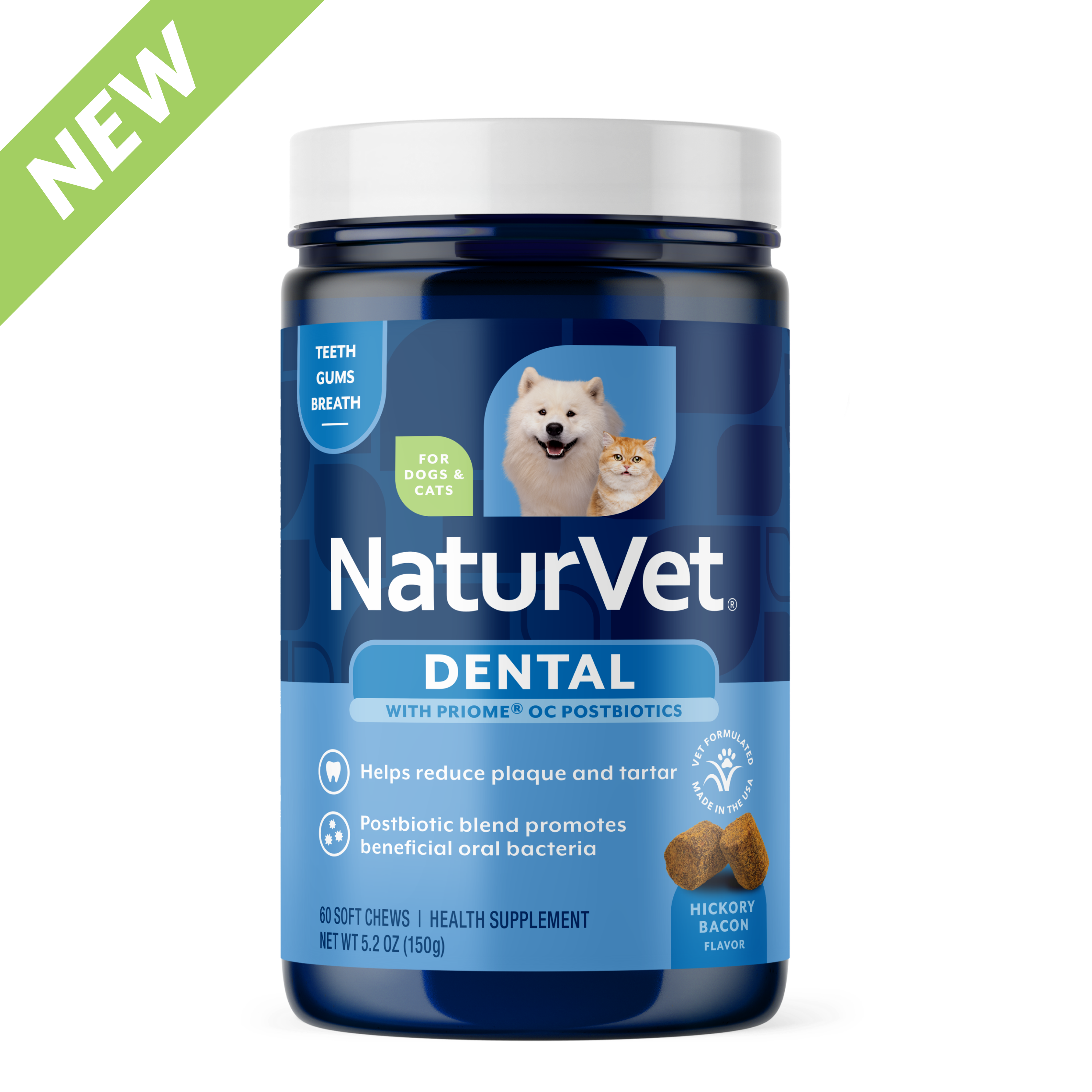 NaturVet Dental Targeted Care Soft Chews Supplement for Dogs and Cats