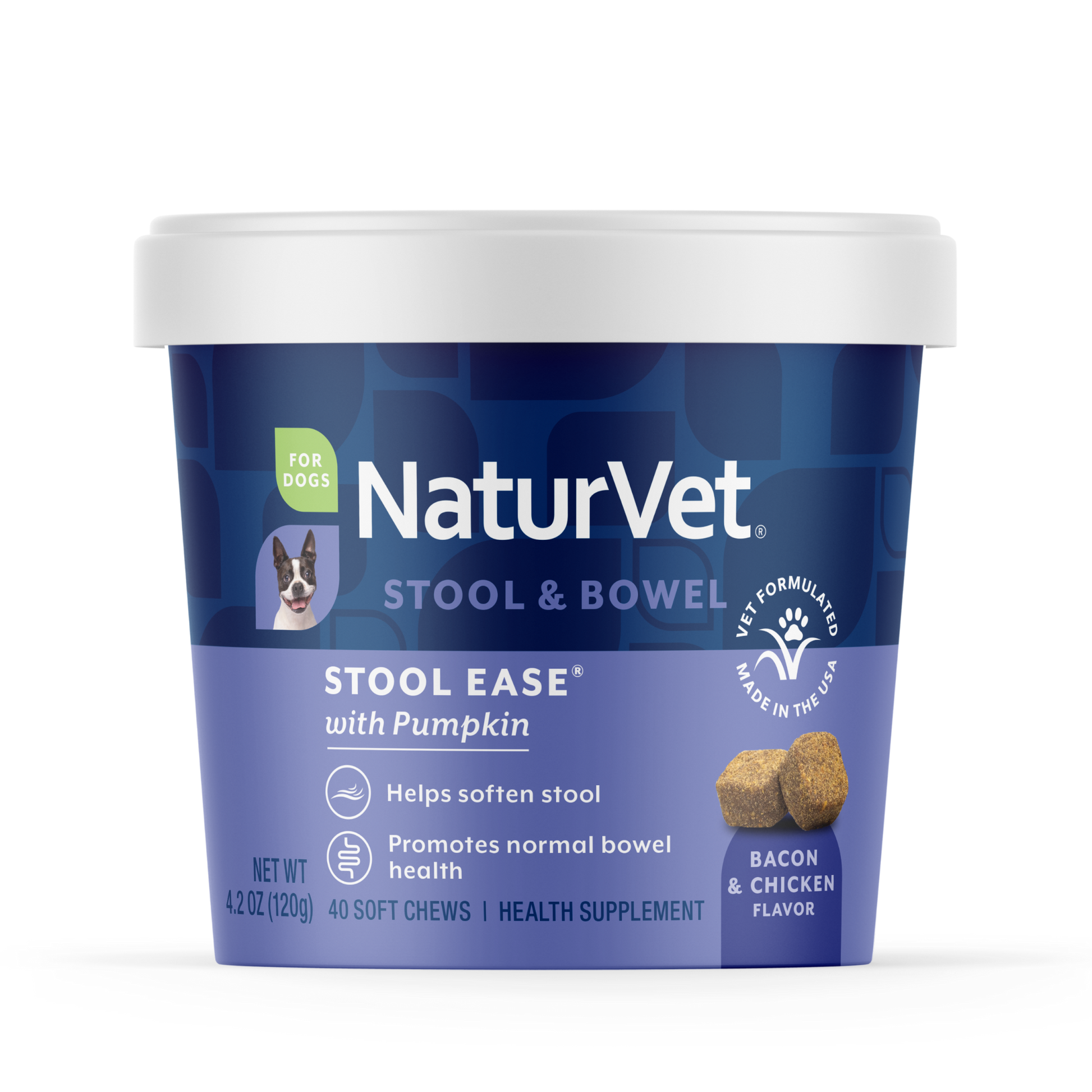 NaturVet Stool Ease Soft Chews Supplement