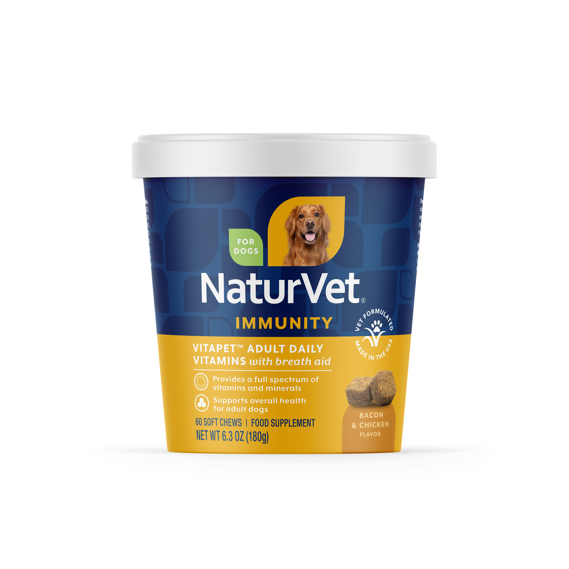 NaturVet VitaPet Adult Daily Vitamin Soft Chews Supplement