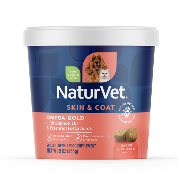Omega-Gold Skin & Coat Soft Chews for Dogs and Cats