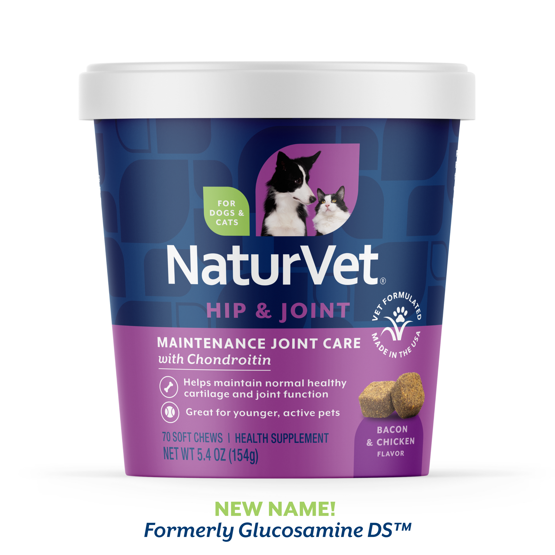 NaturVet Maintenance Joint Care Soft Chews Supplement For Dogs and Cats