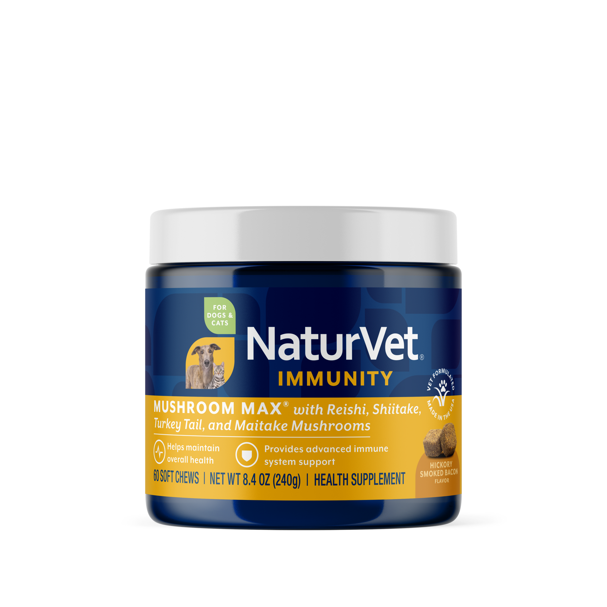 NaturVet Mushroom Max Soft Chews Supplement for Dogs and Cats