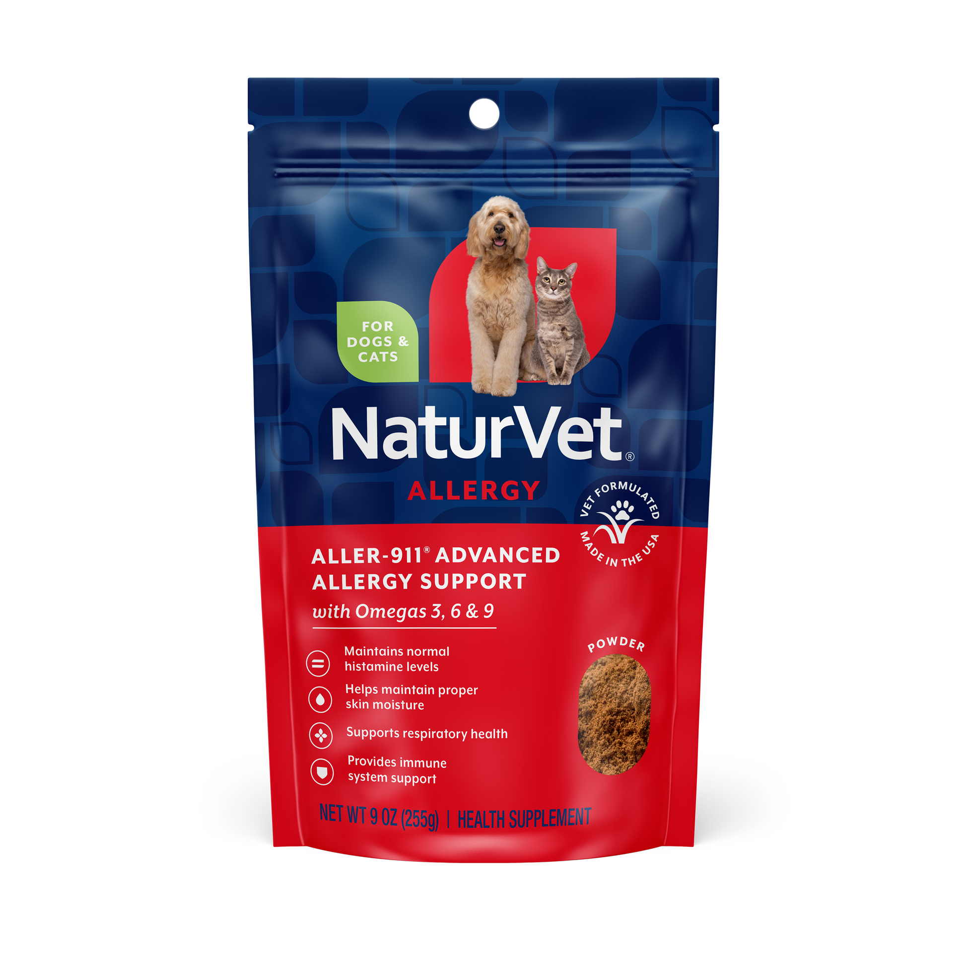 NaturVet Aller-911 Advanced Allergy Support Powder Supplement