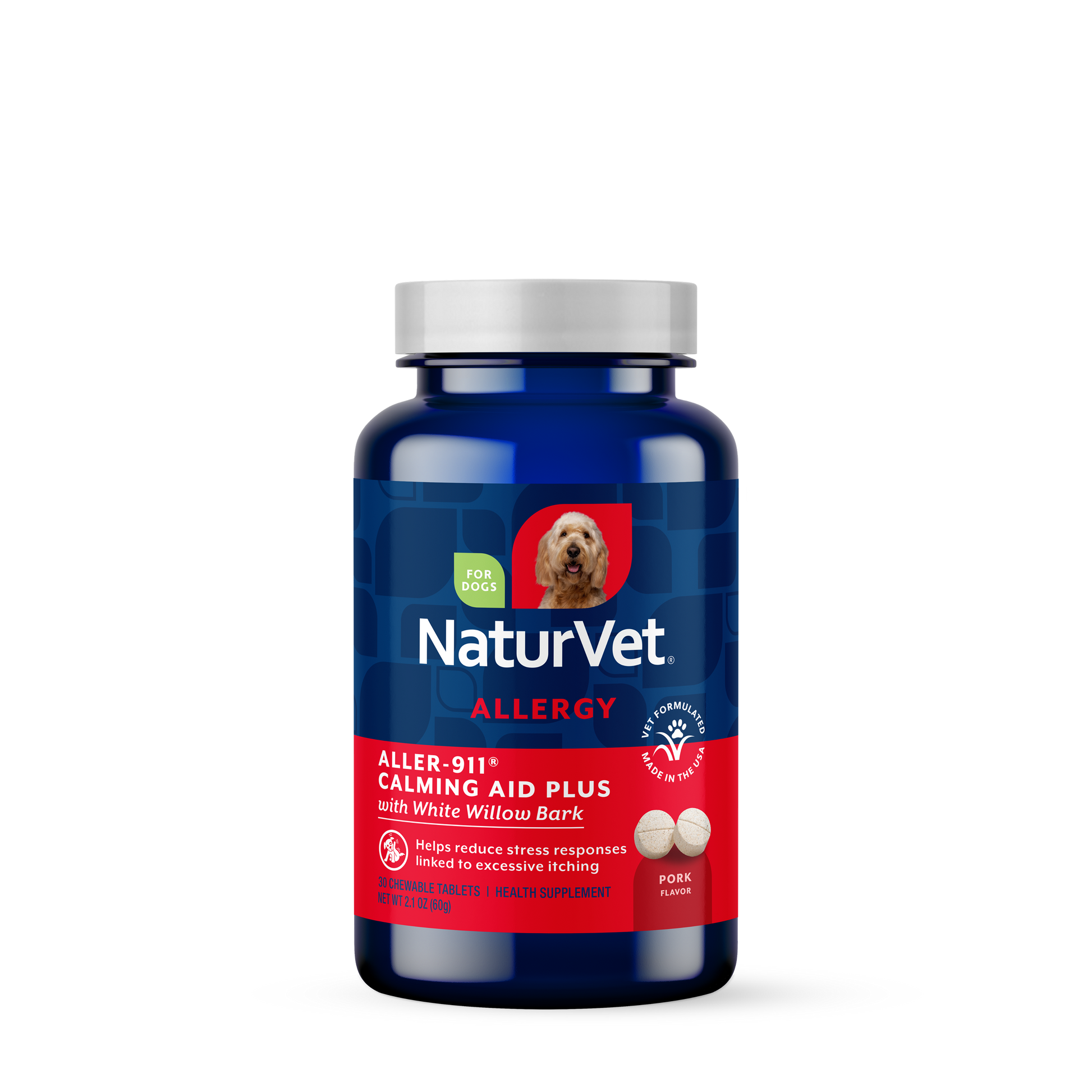 NaturVet Aller-911 Calming Aid Plus Chewable Tablets Supplement
