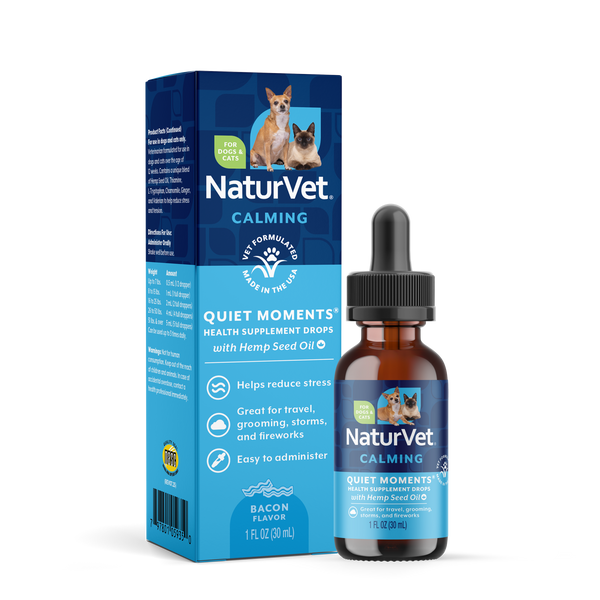 Quiet Moments® with Hemp Seed Oil Calming Drops for Dogs and Cats