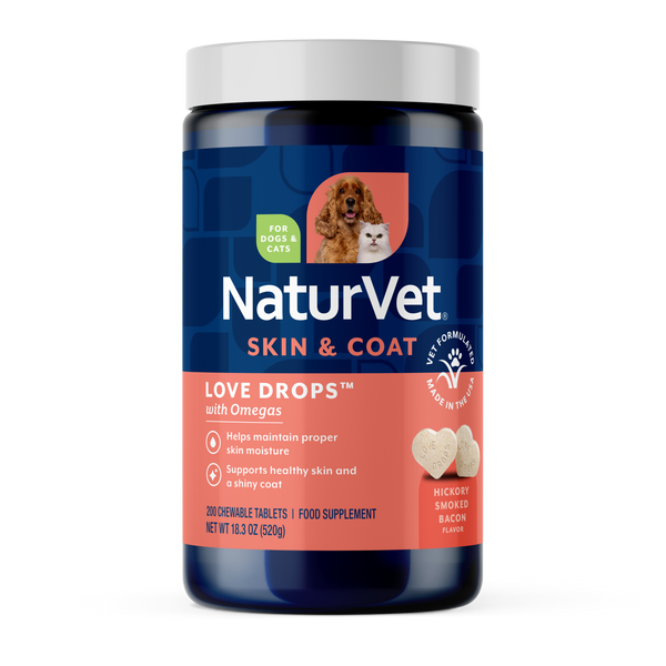 Love Drops™ Skin & Coat Tablets for Dogs and Cats