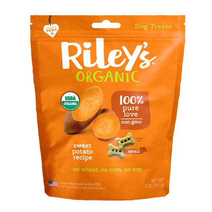 Riley's Organic Sweet Potato Recipe Baked Small Dog Treats