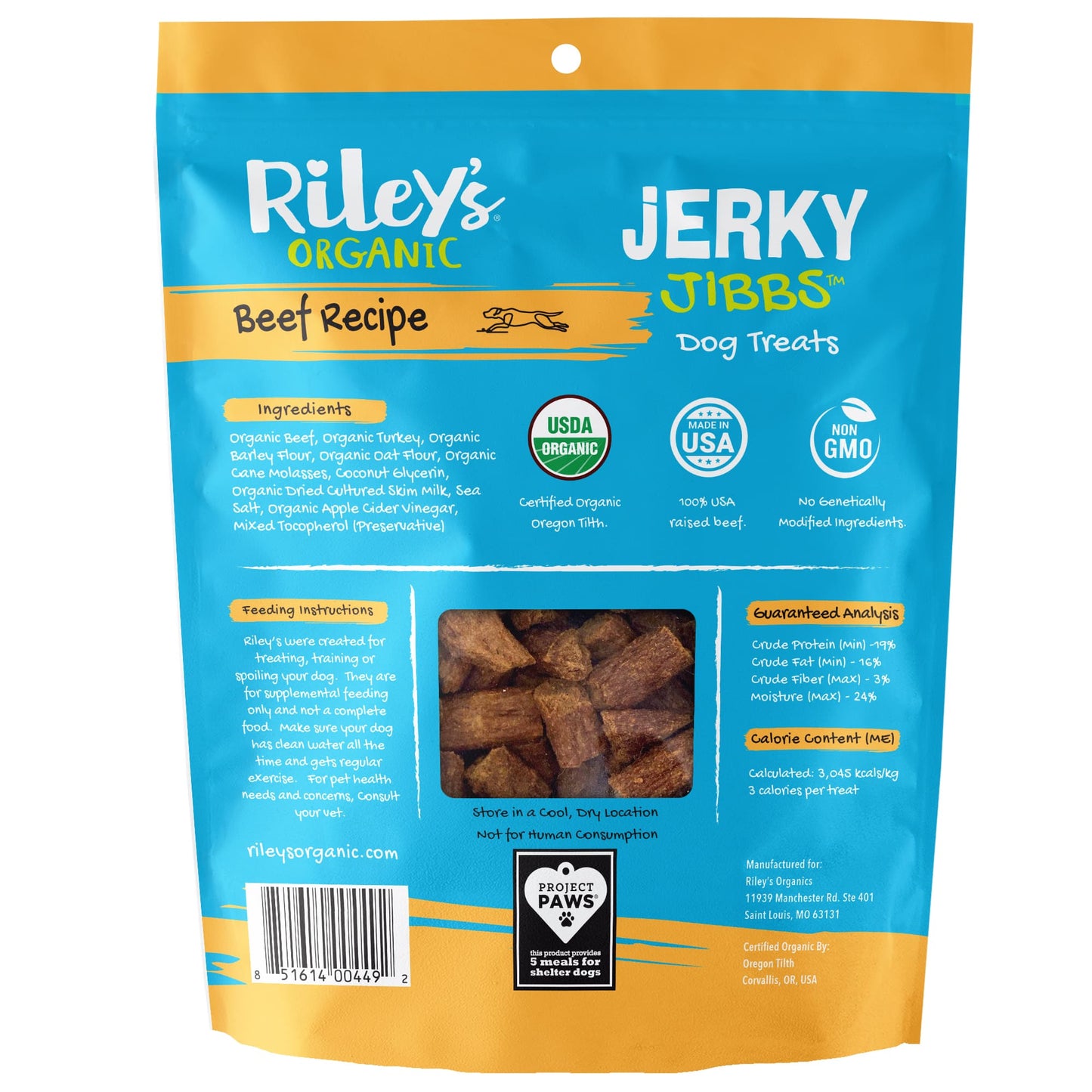 Riley's Organic Beef Recipe Jerky Jibbs