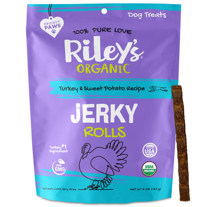 Riley's Organic Turkey & Sweet Potato Recipe Jerky Rolls