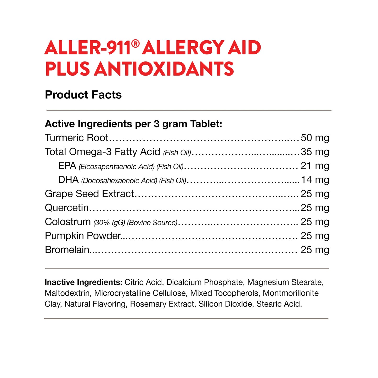 Aller-911® Allergy Aid Tabs