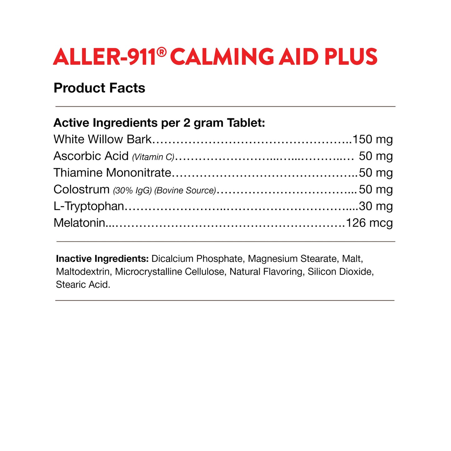 Aller-911® Calming Aid Plus Tabs