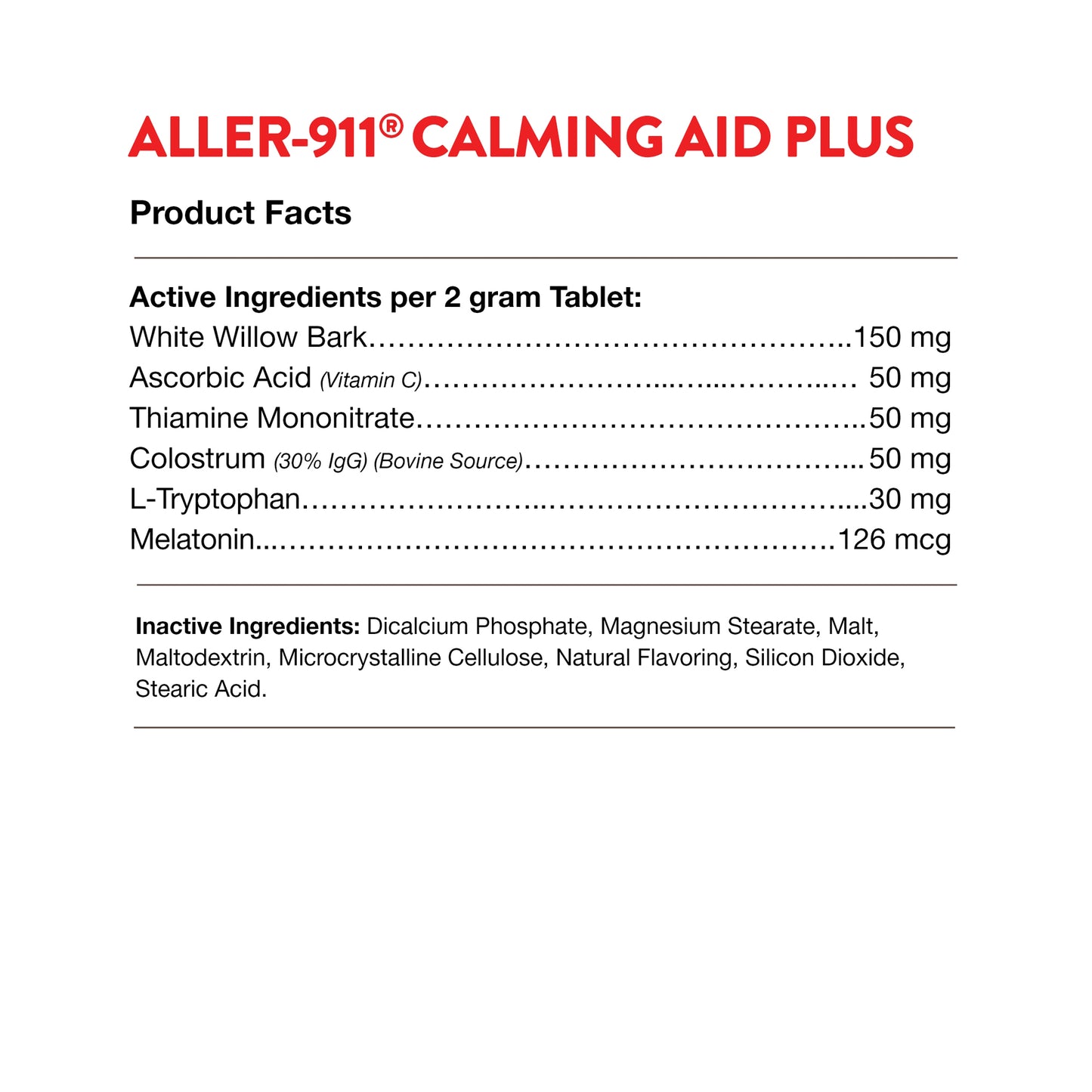 Aller-911® Calming Aid Plus Tabs