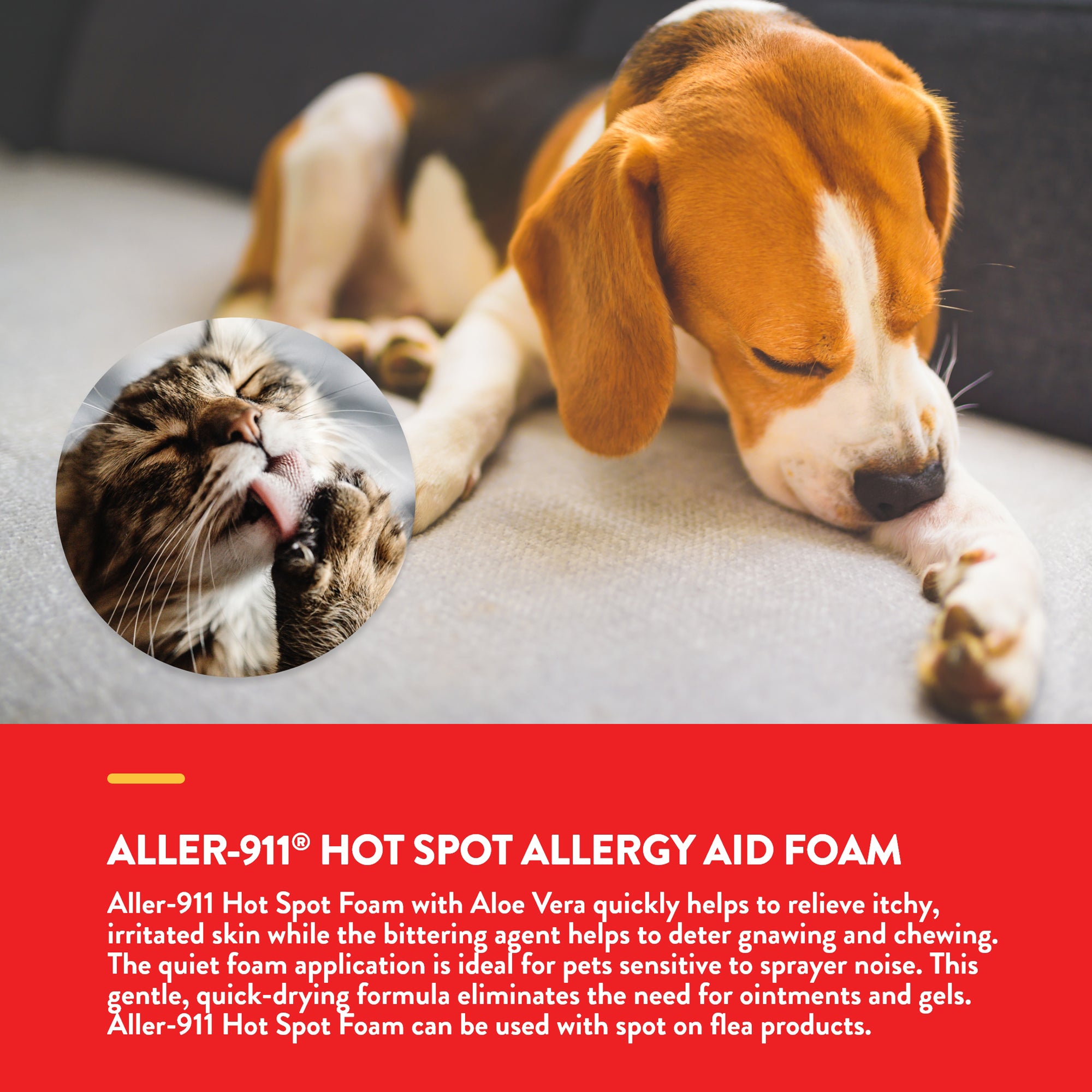 Aller 911 Dog and Cat Hot Spot Foam NaturVet