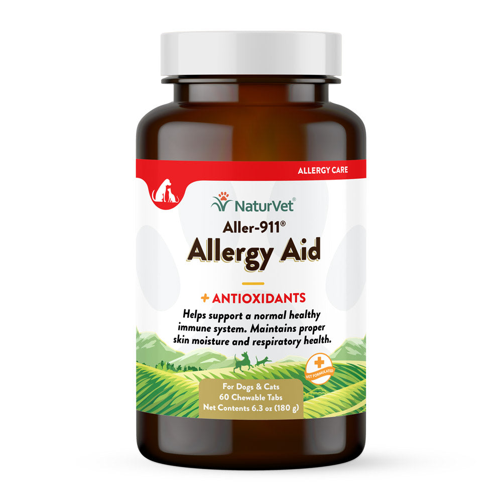 NaturVet Aller-911 Allergy Aid Chewable Tablets Supplement