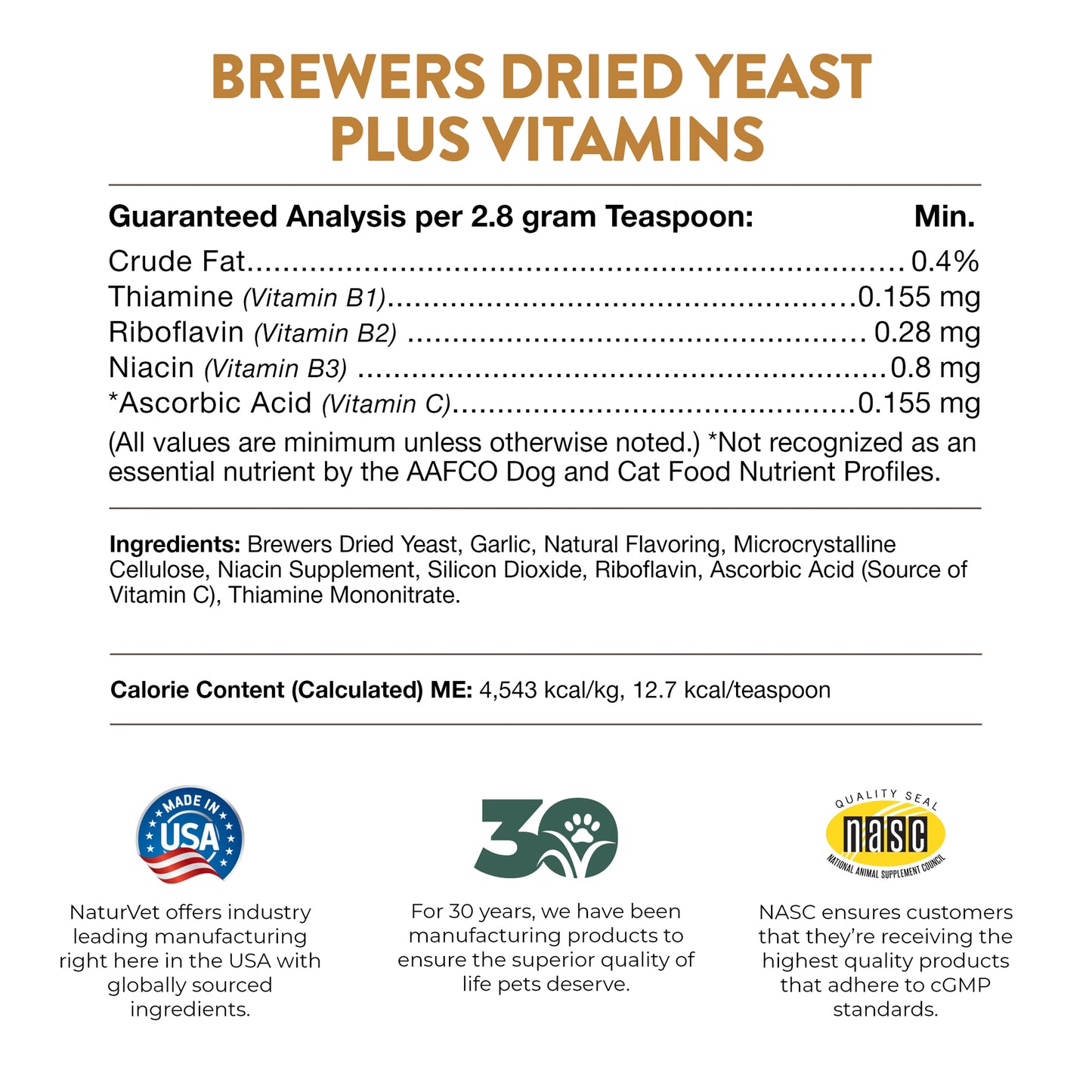 Brewers Dried Yeast With Garlic Powder