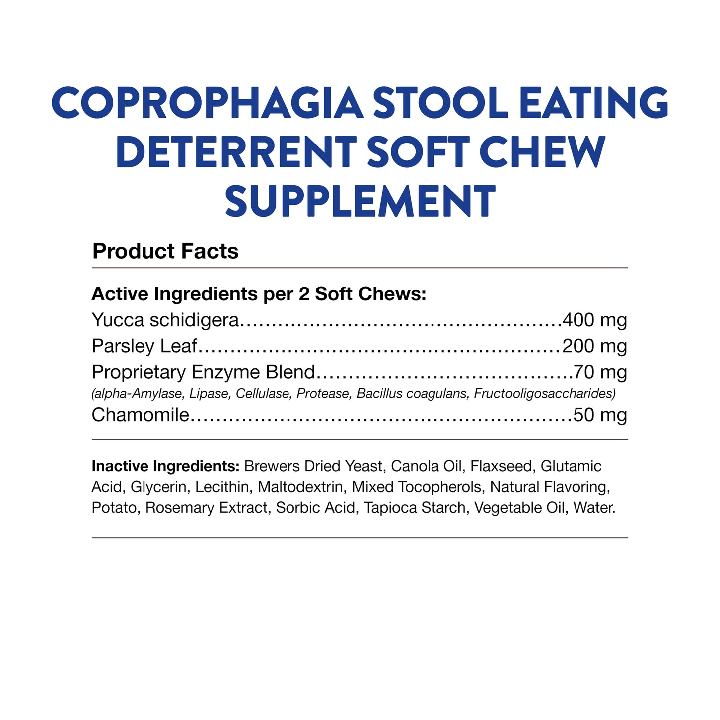 Coprophagia Stool Eating Deterrent Soft Chews