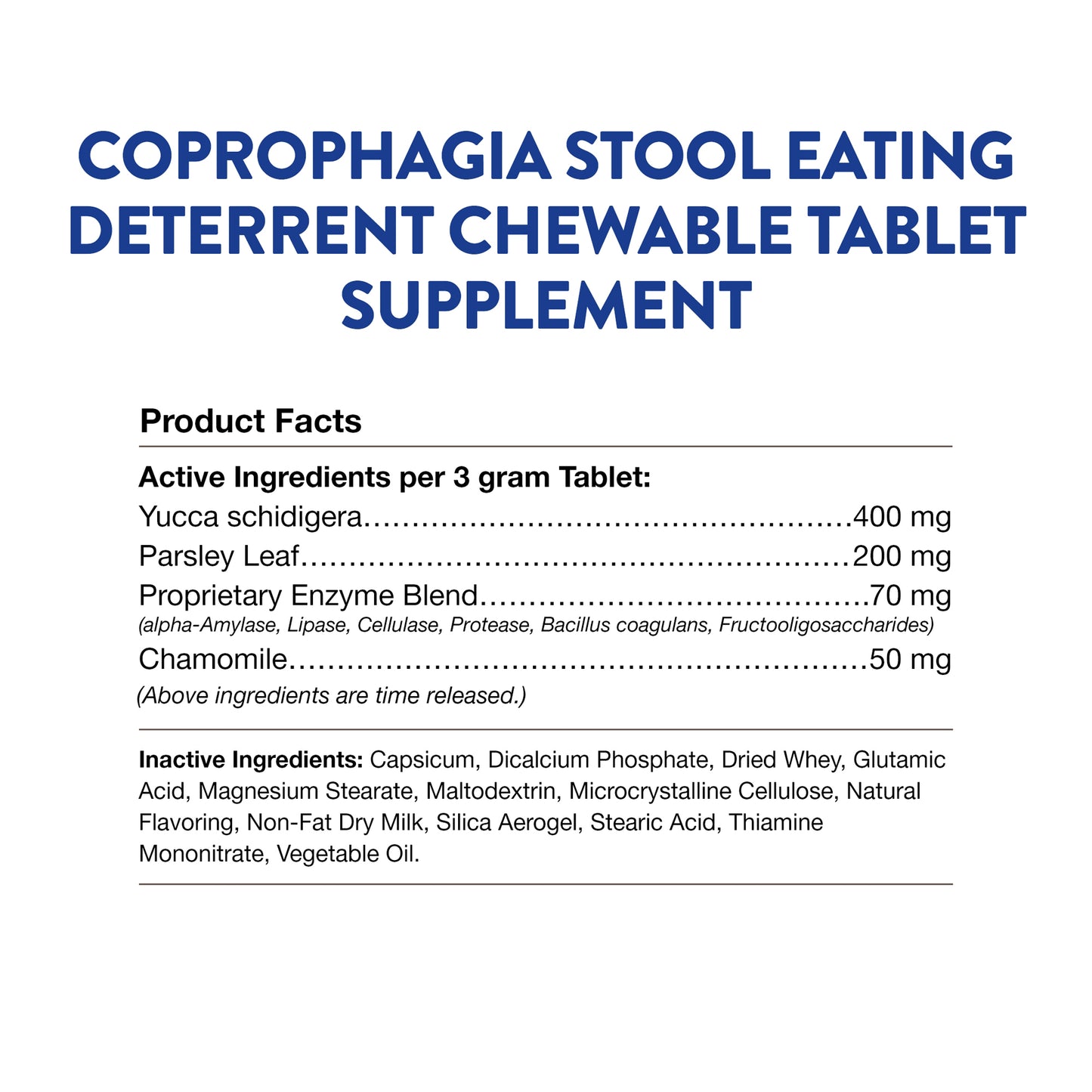 Coprophagia Stool Eating Deterrent Chewable Tablets