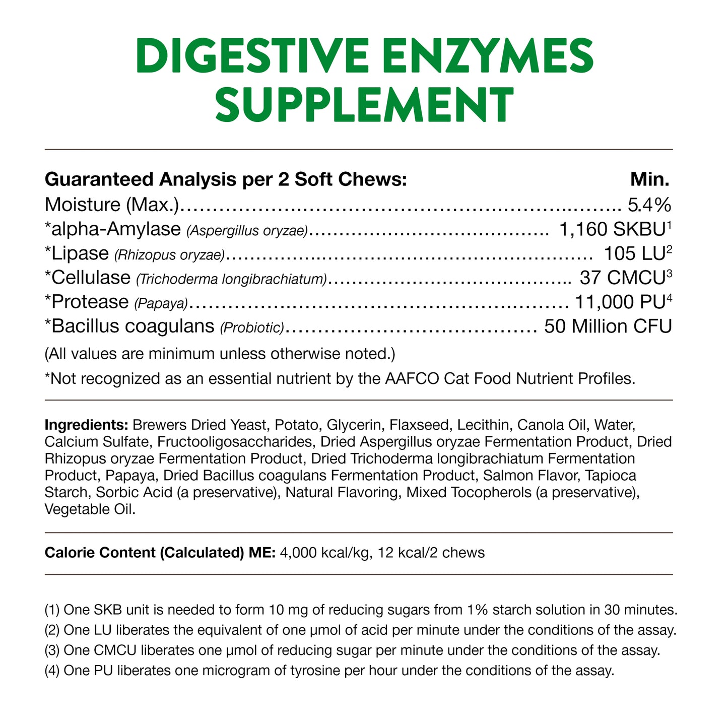 Digestive Enzymes Cat Soft Chews with Prebiotic & Probiotic