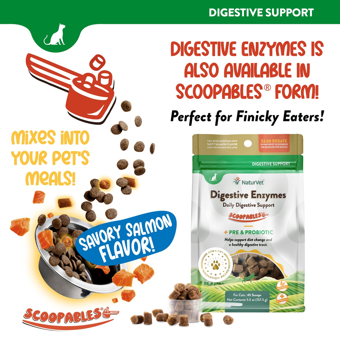 Digestive Enzymes Cat Soft Chews with Prebiotic & Probiotic