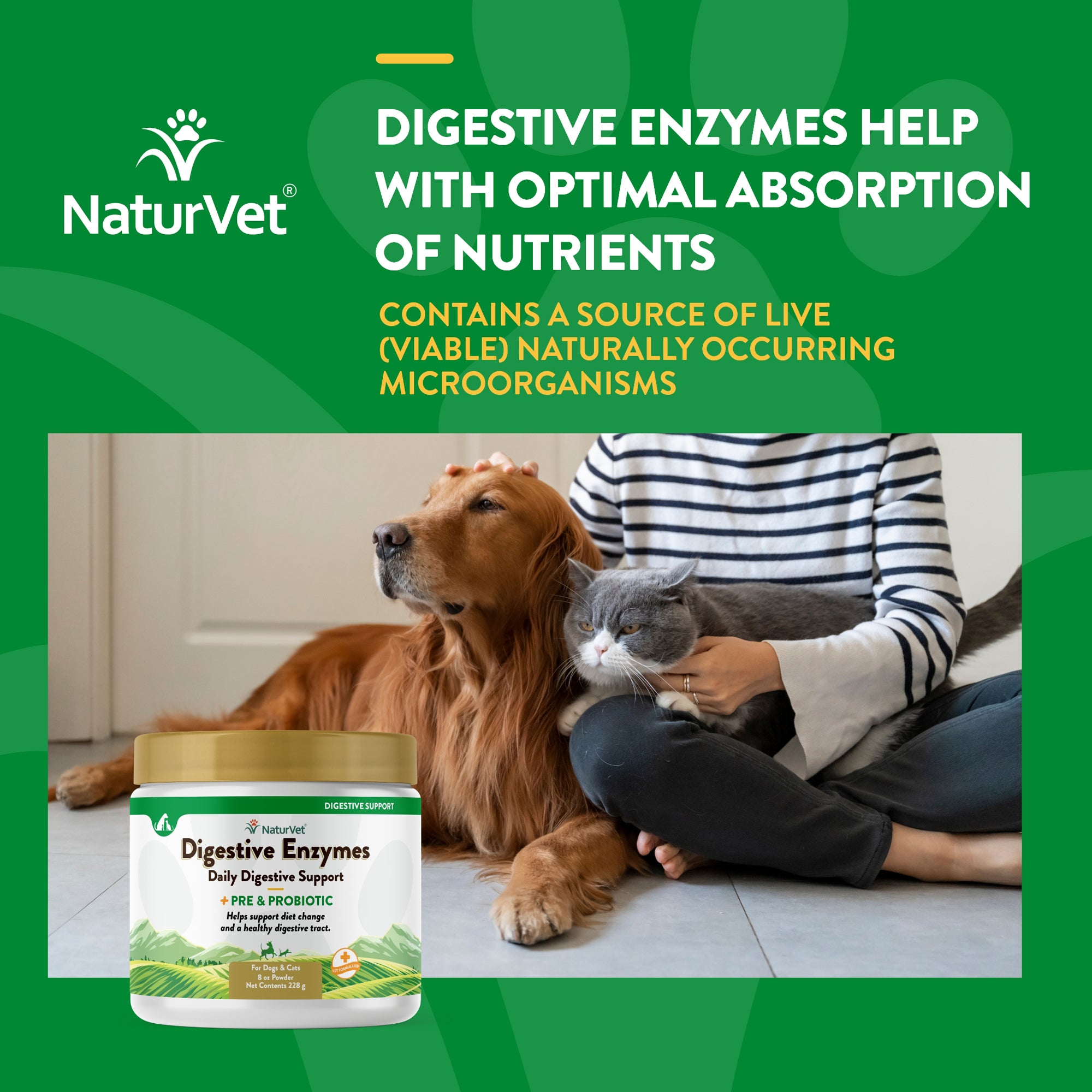 Dog and Cat Digestive Enzymes NaturVet