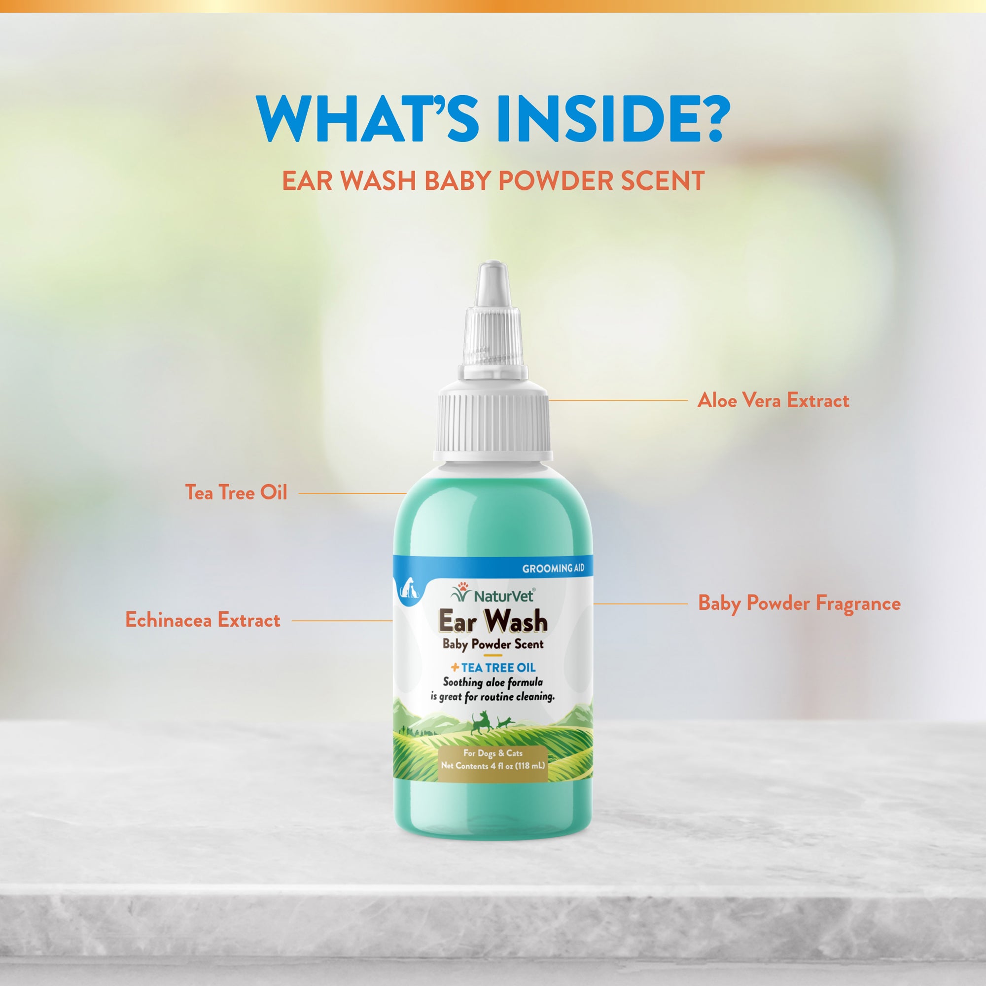 Naturvet ear wash with tea store tree oil