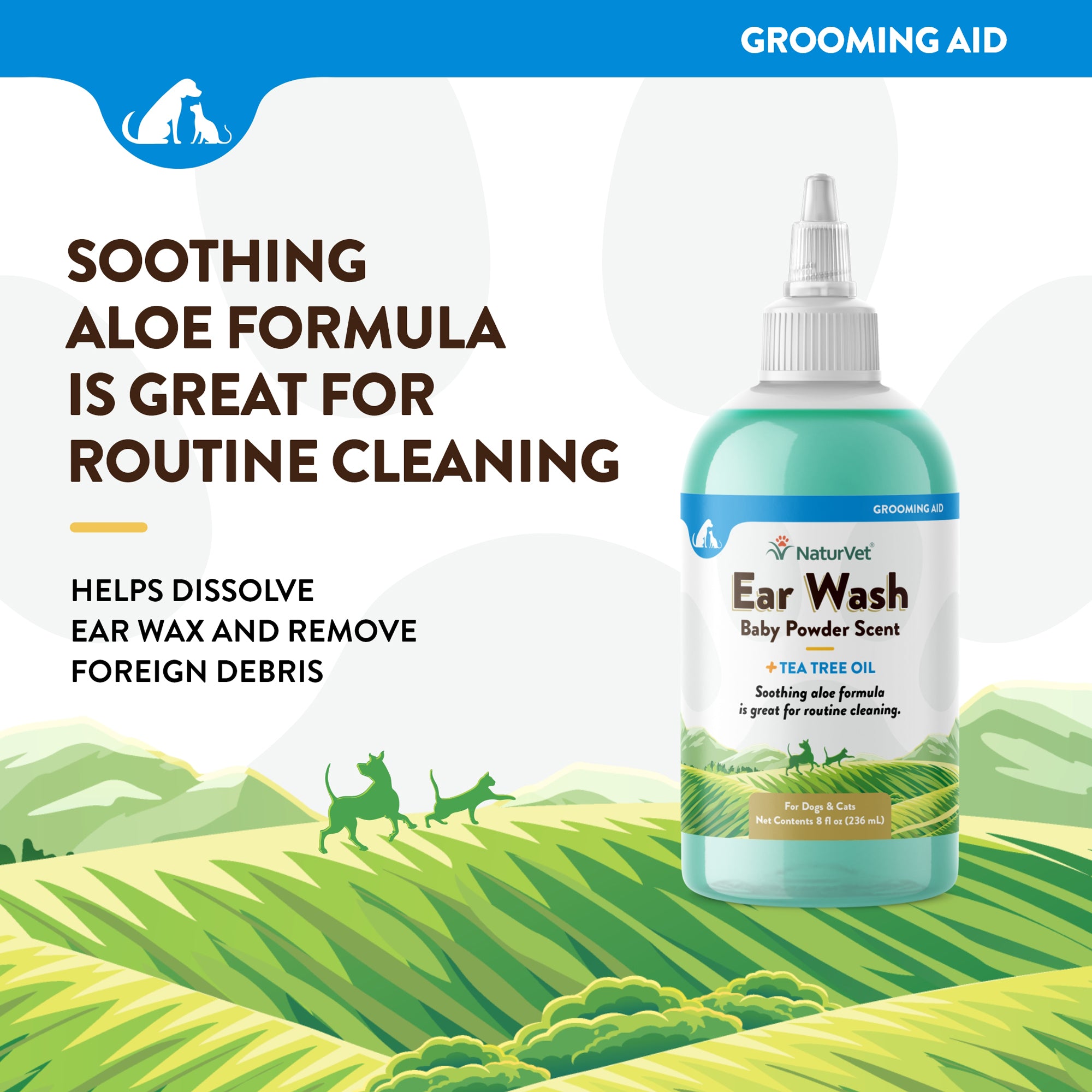 Naturvet ear wash shop with tea tree oil