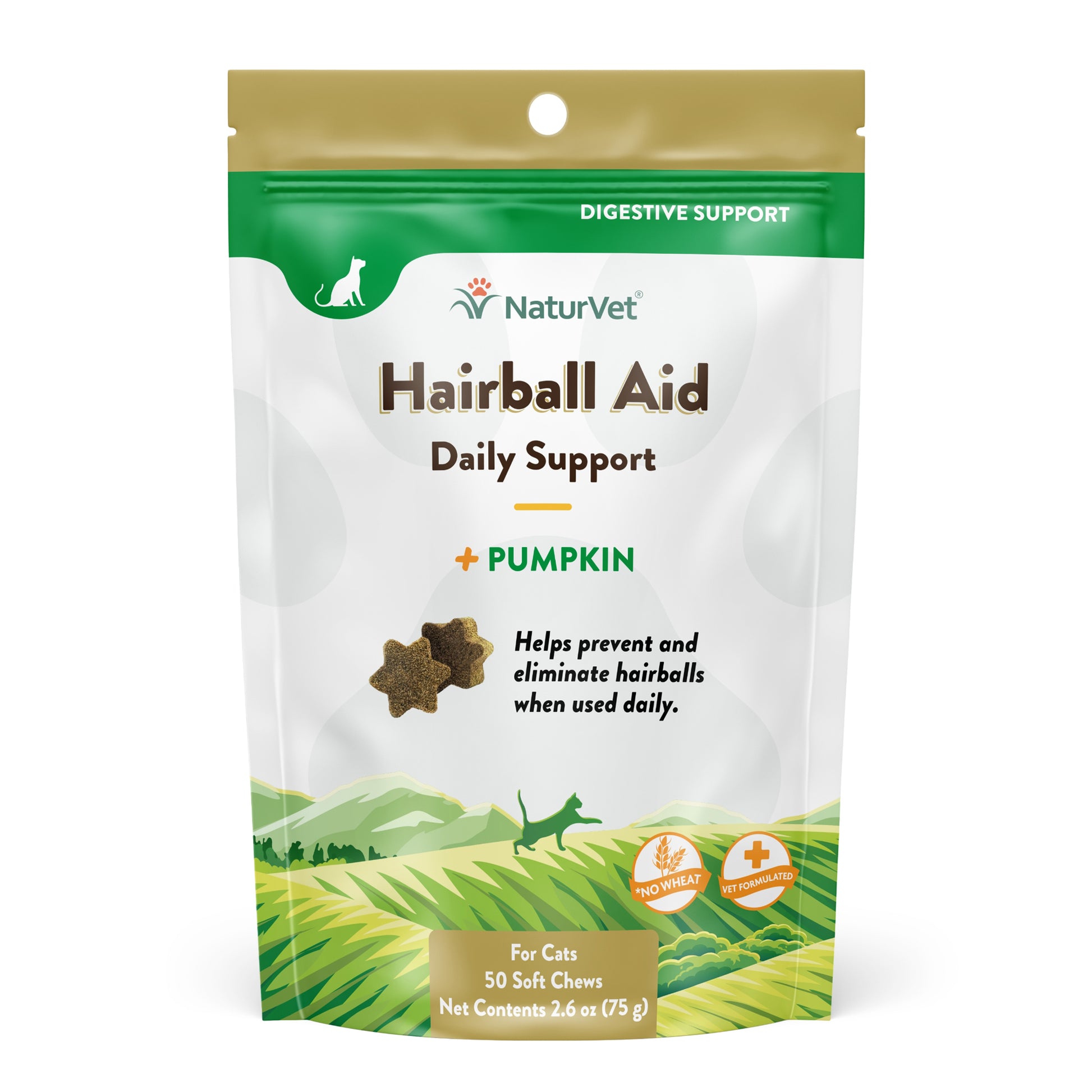 NaturVet Hairball Aid Soft Chews Supplement