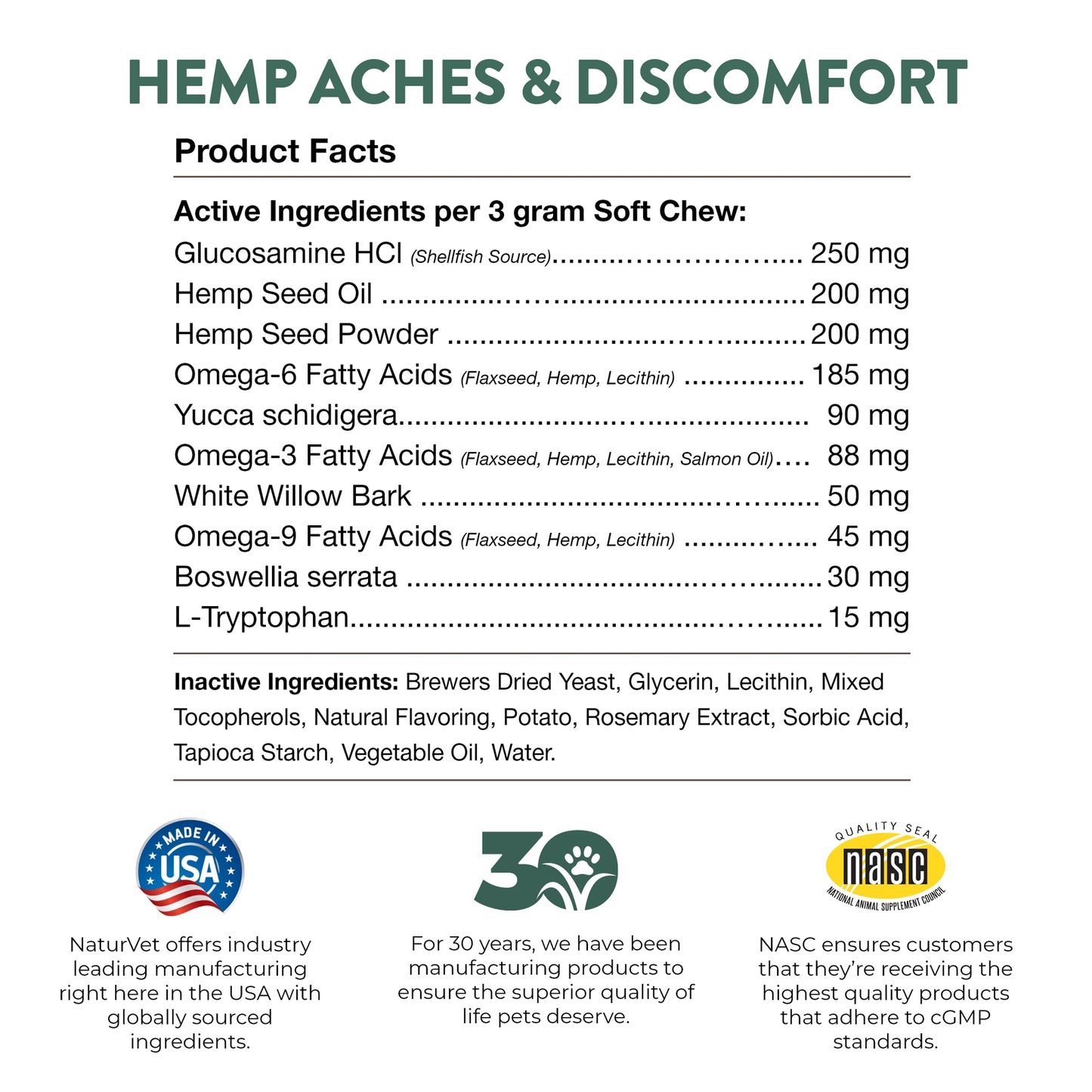 Hemp Aches & Discomfort Soft Chews