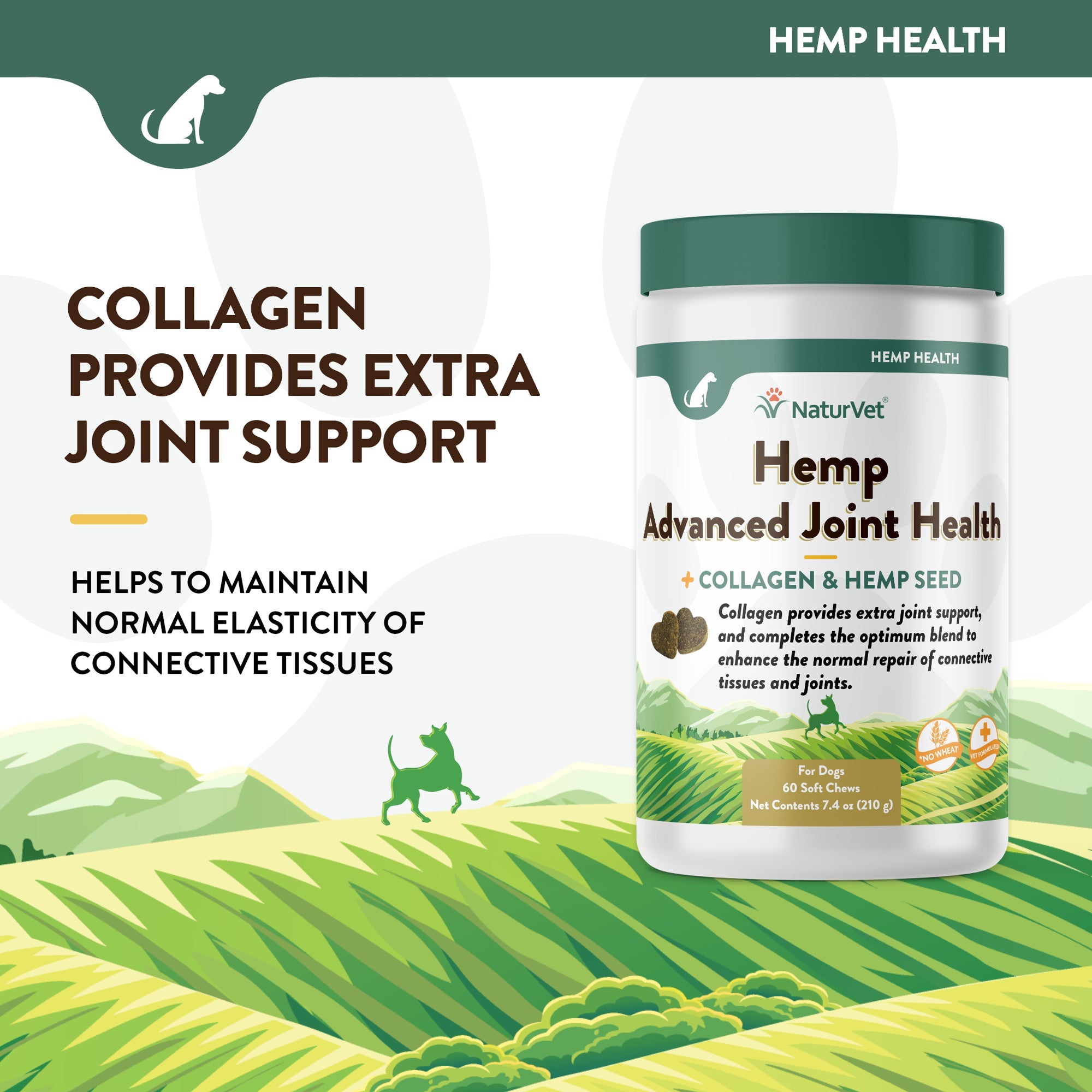 Hemp Advanced Joint Health Chews for Dogs NaturVet