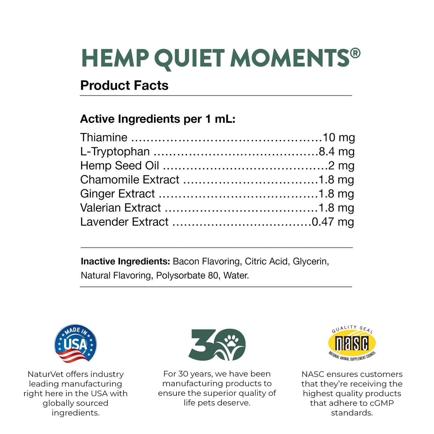 Hemp Quiet Moments Calming Drops Calming Aid