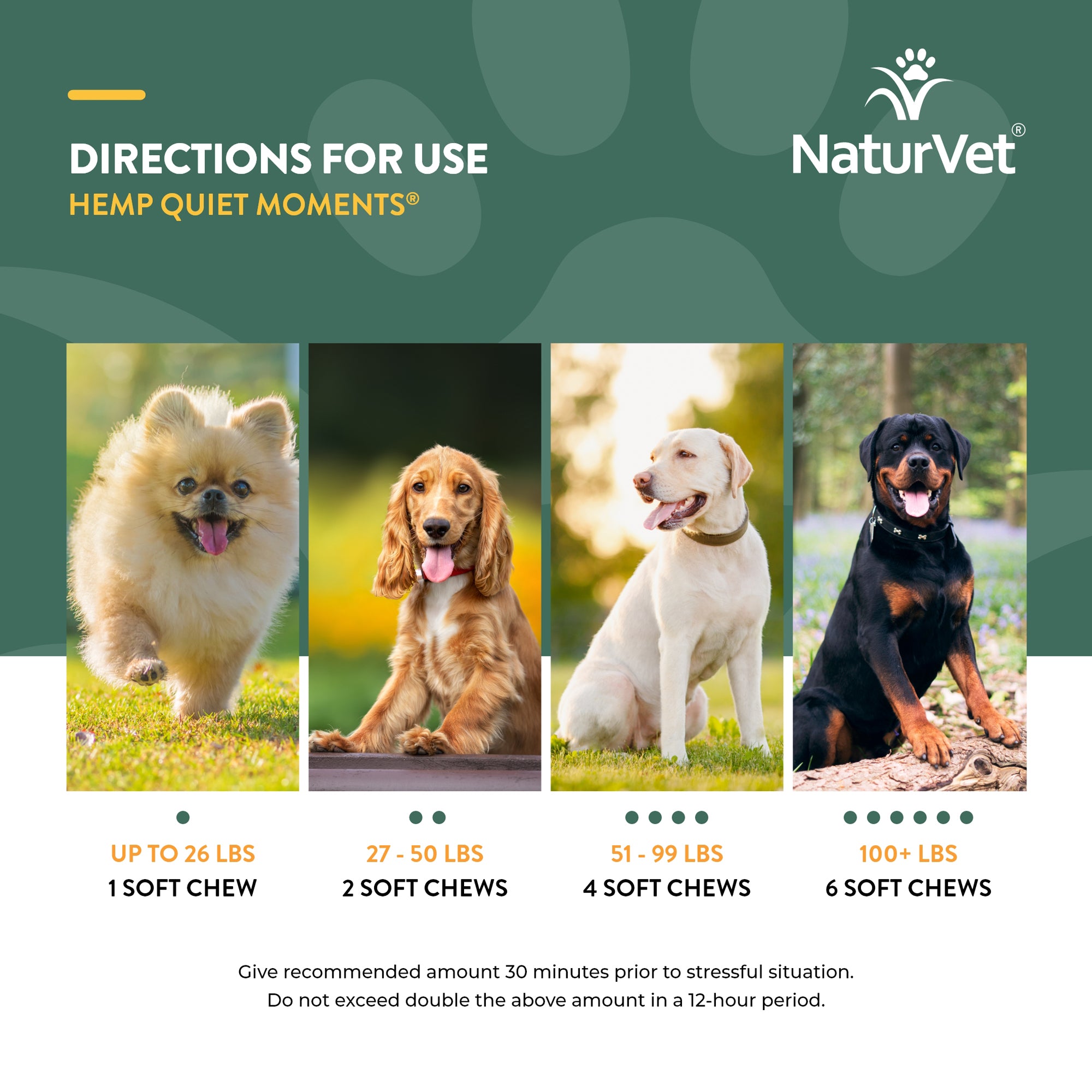 Naturvet hemp quiet fashion moments plus hemp seed dog soft chews