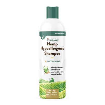 NaturVet® hemp hypoallergenic shampoo dog 16 fl oz