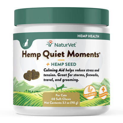 NaturVet® hemp quiet moments cat 60 ct