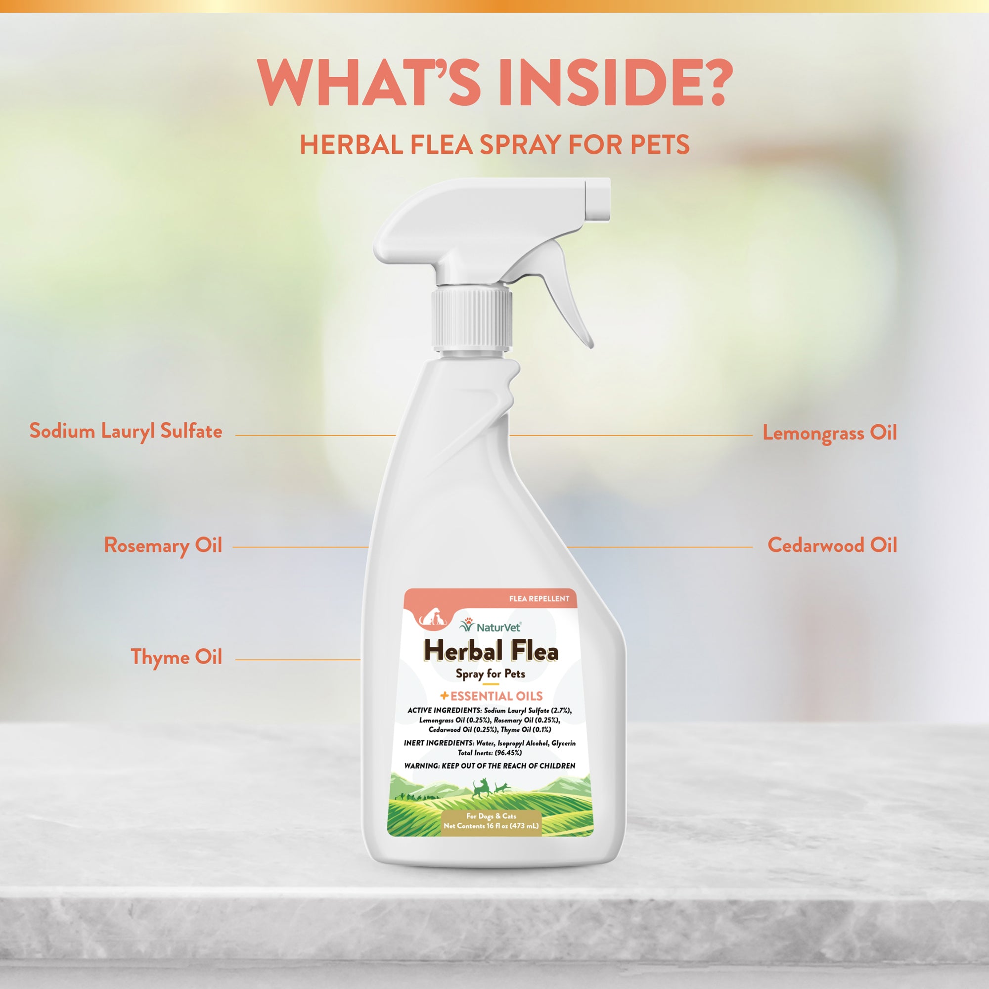 Herbal flea deals spray for cats