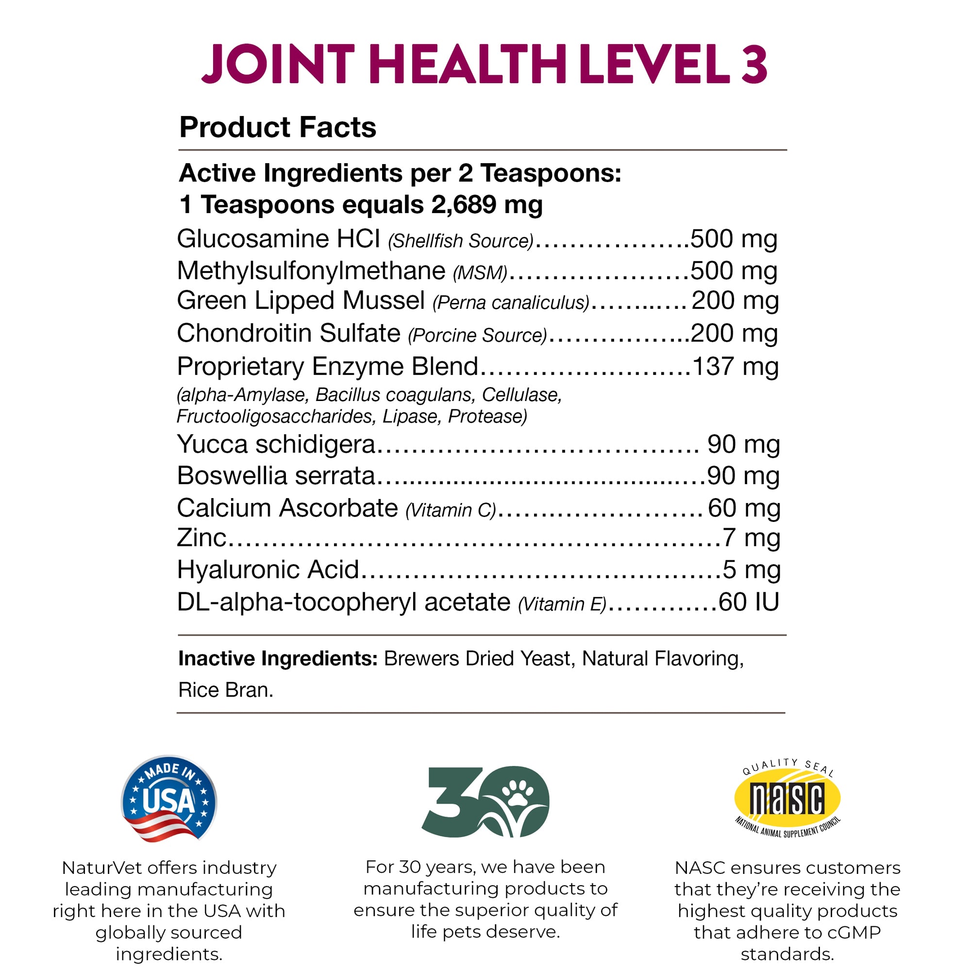 Naturvet joint health level 3 hotsell