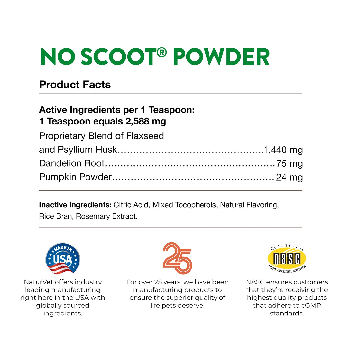 No Scoot® Supplement Powder