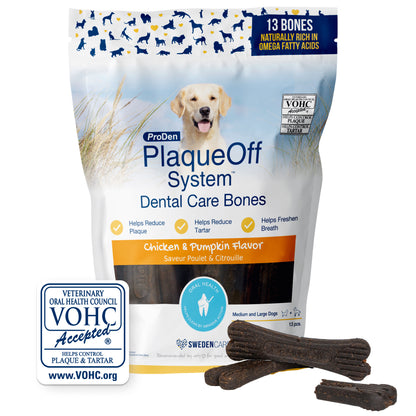 ProDen PlaqueOff® Dental Care Bones - Chicken & Pumpkin